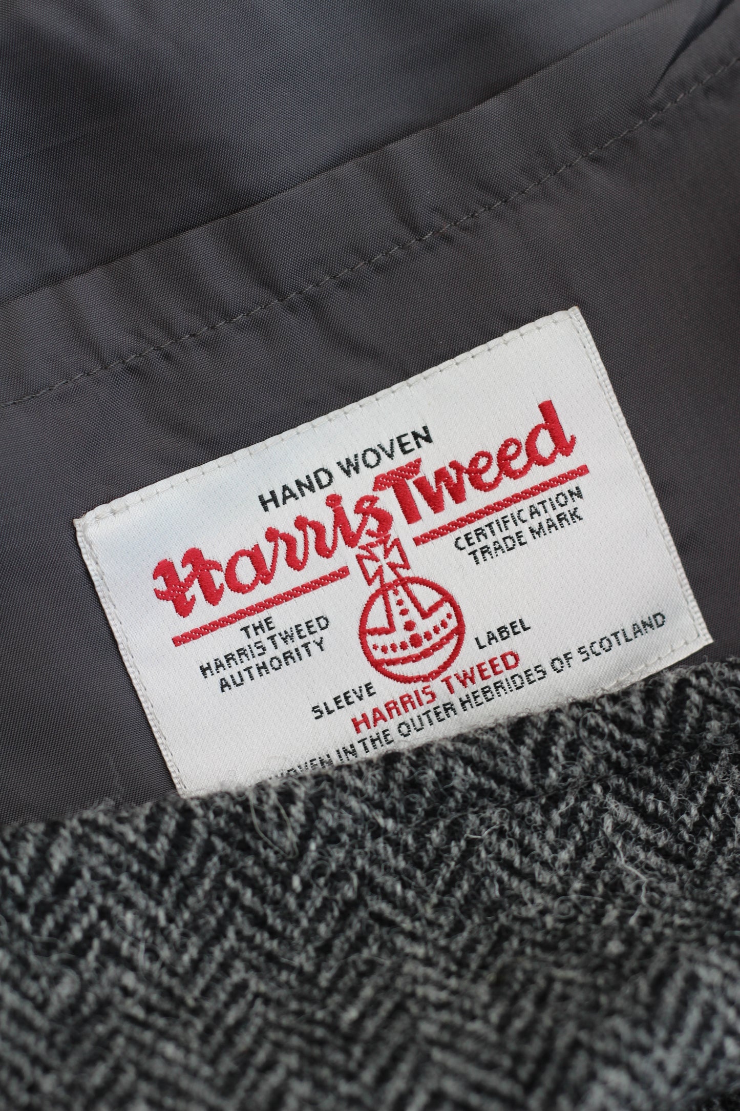 Harris Tweed Herringbone & Check Shoulder Bag & Hunting Cap set x2点