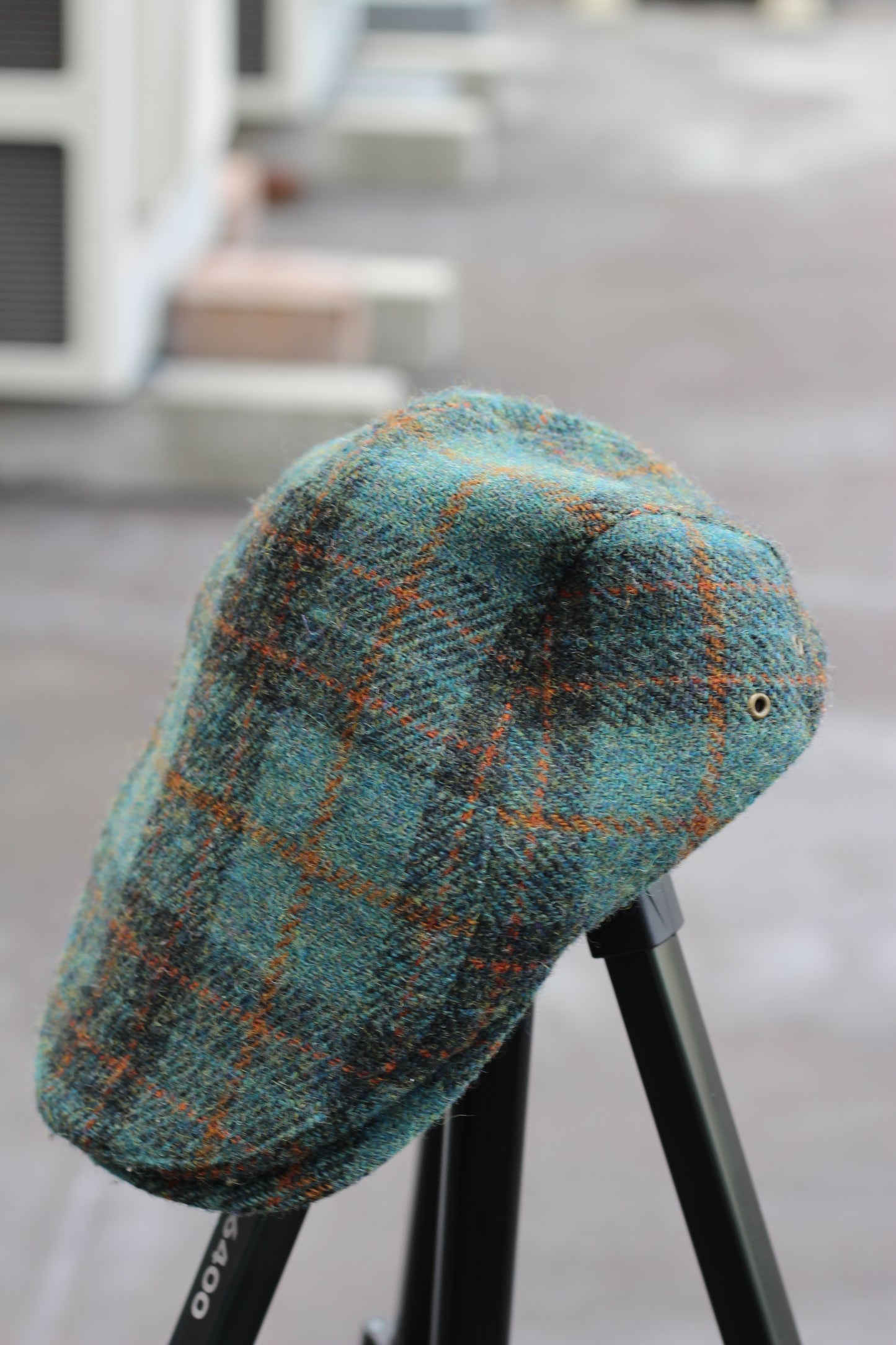 Harris Tweed Herringbone & Check Shoulder Bag & Hunting Cap set x2点