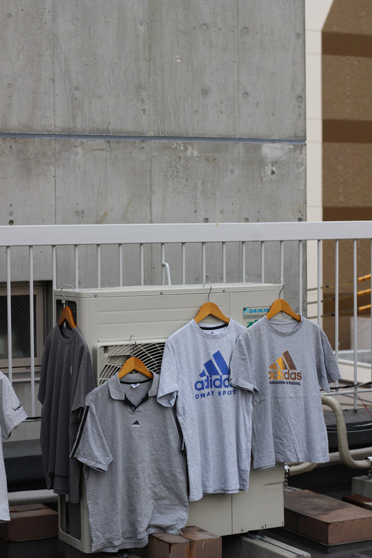 adidas White & Gray Logo T-Shirt x12点