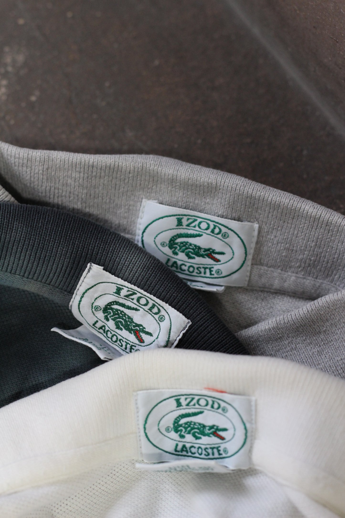 80-90's Made In USA IZOD LACOSTE Short Sleeve Polo Shirt x3点