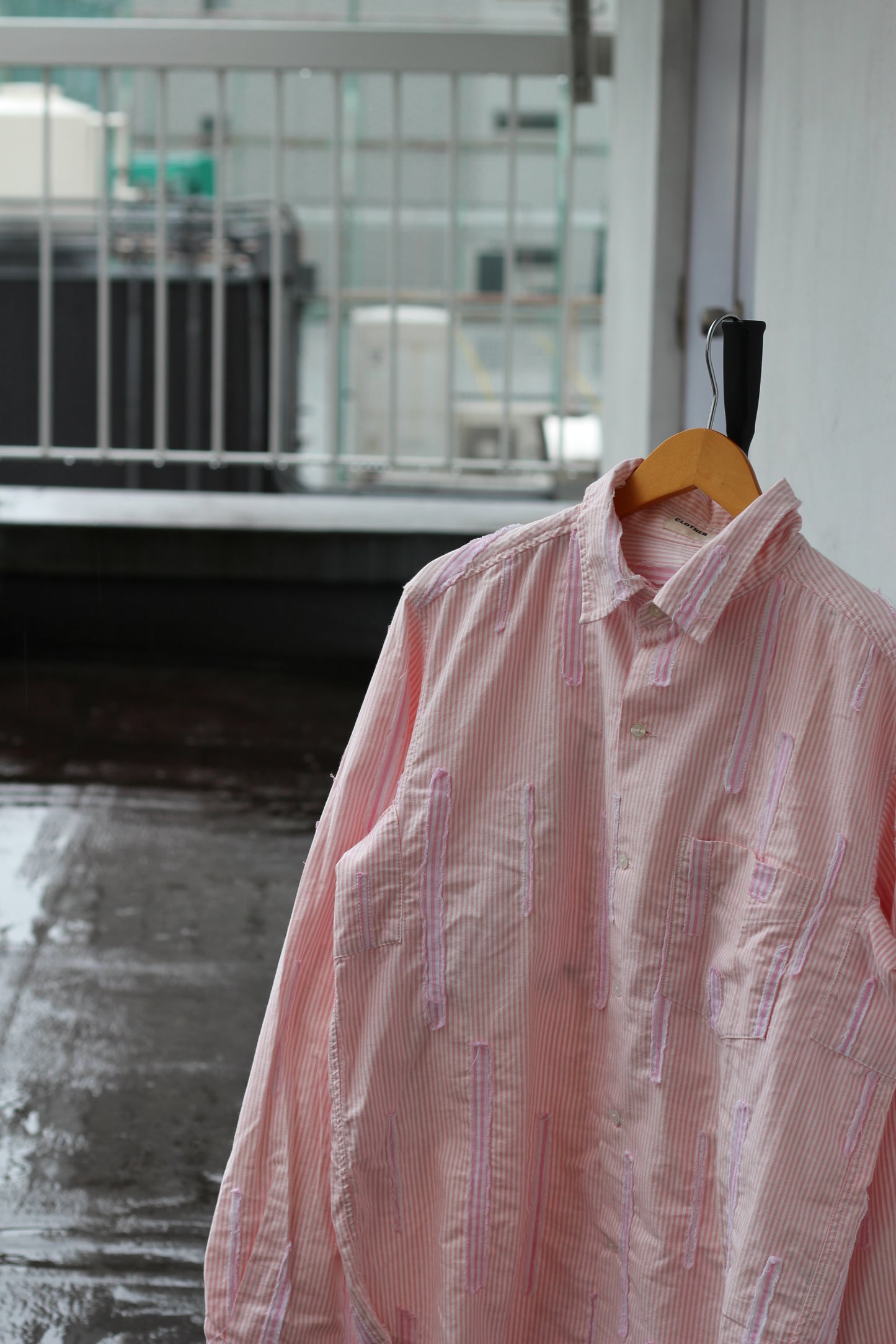 Men's Vintage Patchwork Design Long Sleeve Shirt set x2点