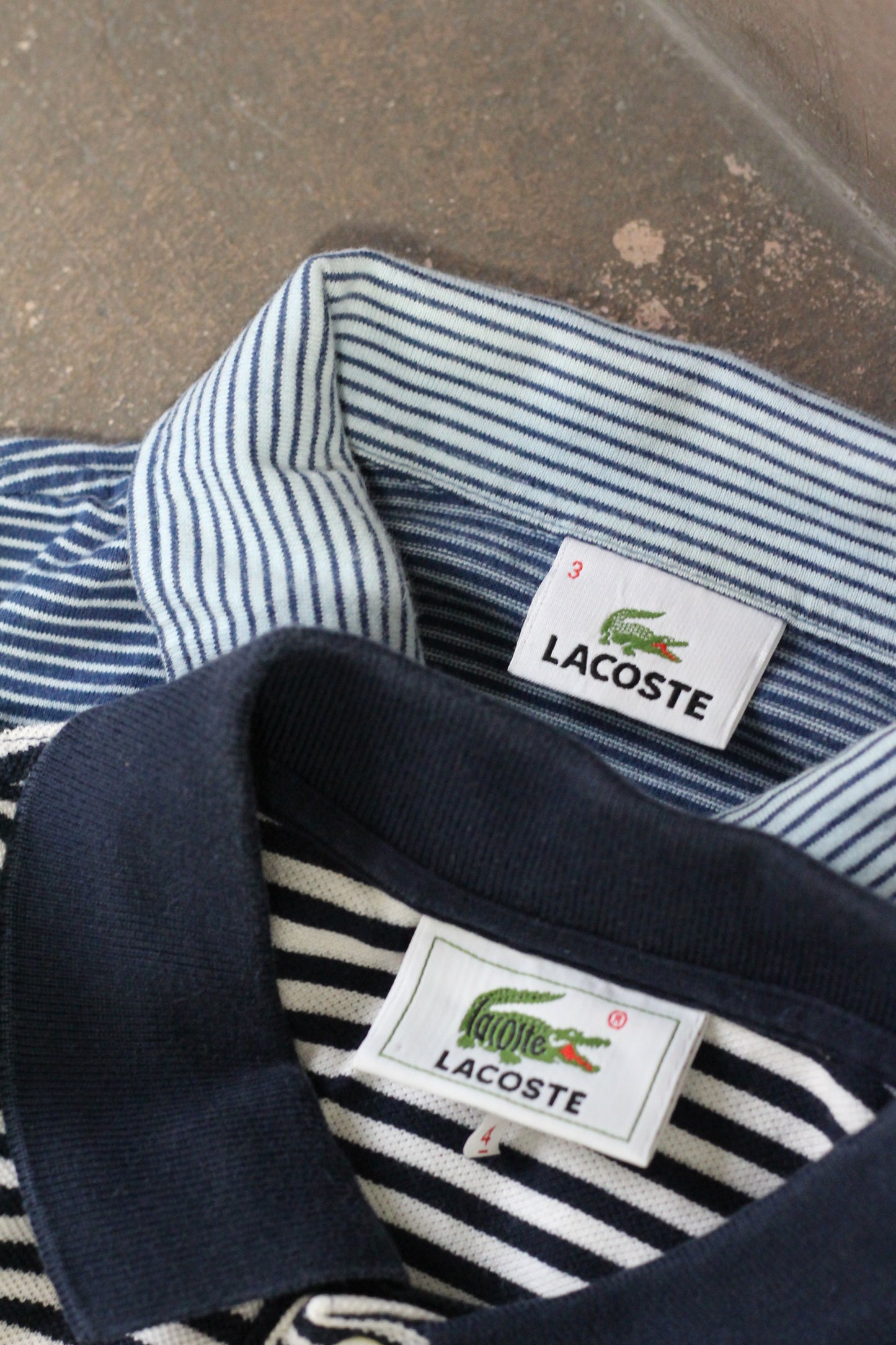 LACOSTE Stripe Short Sleeve Polo Shirt x2点