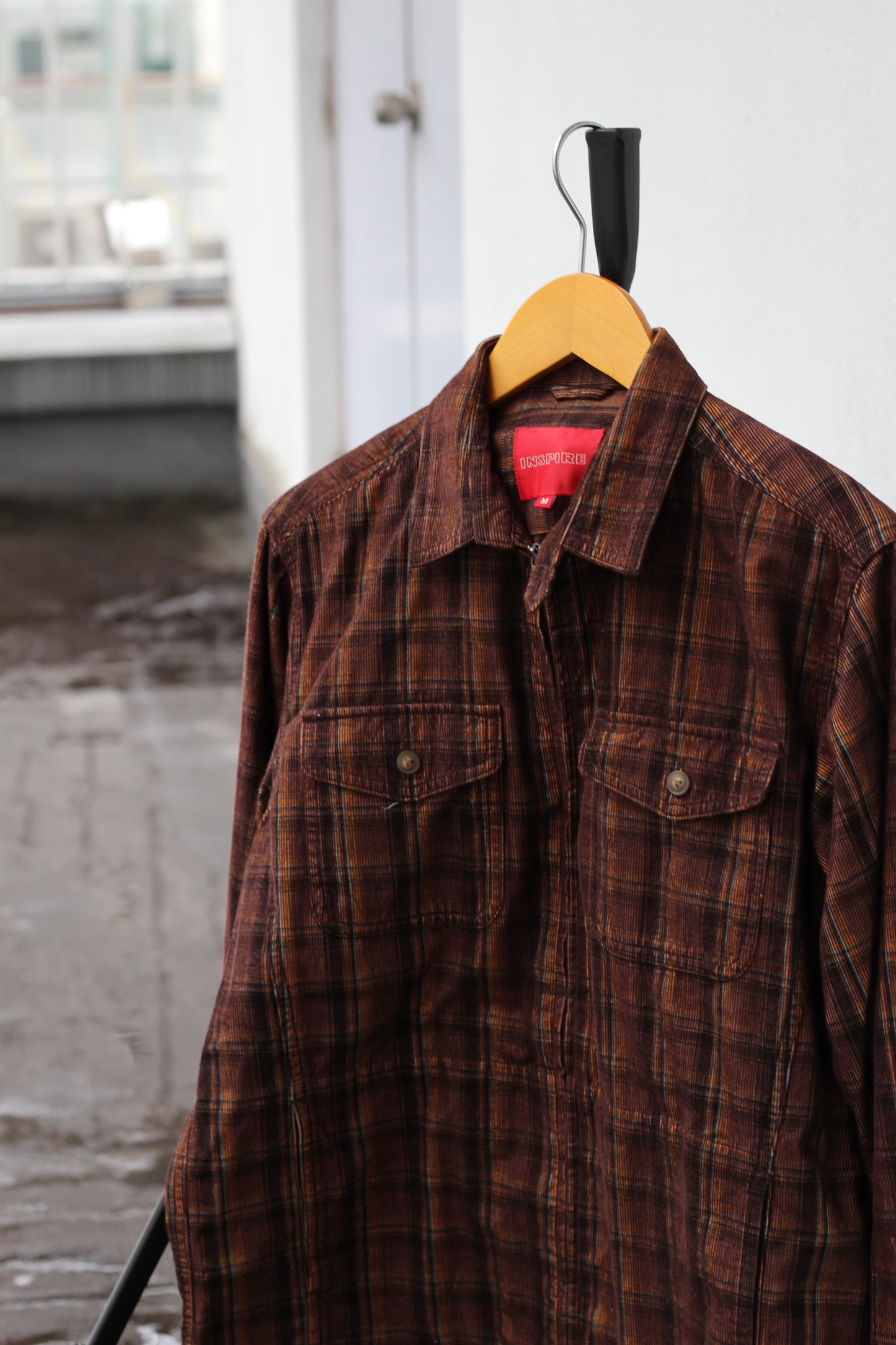 Men's Vintage Corduroy Check Shirt set x3点