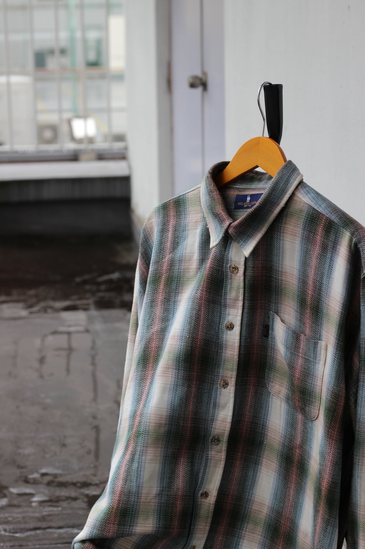 Men's Vintage Check Flannel Shirt set x4点