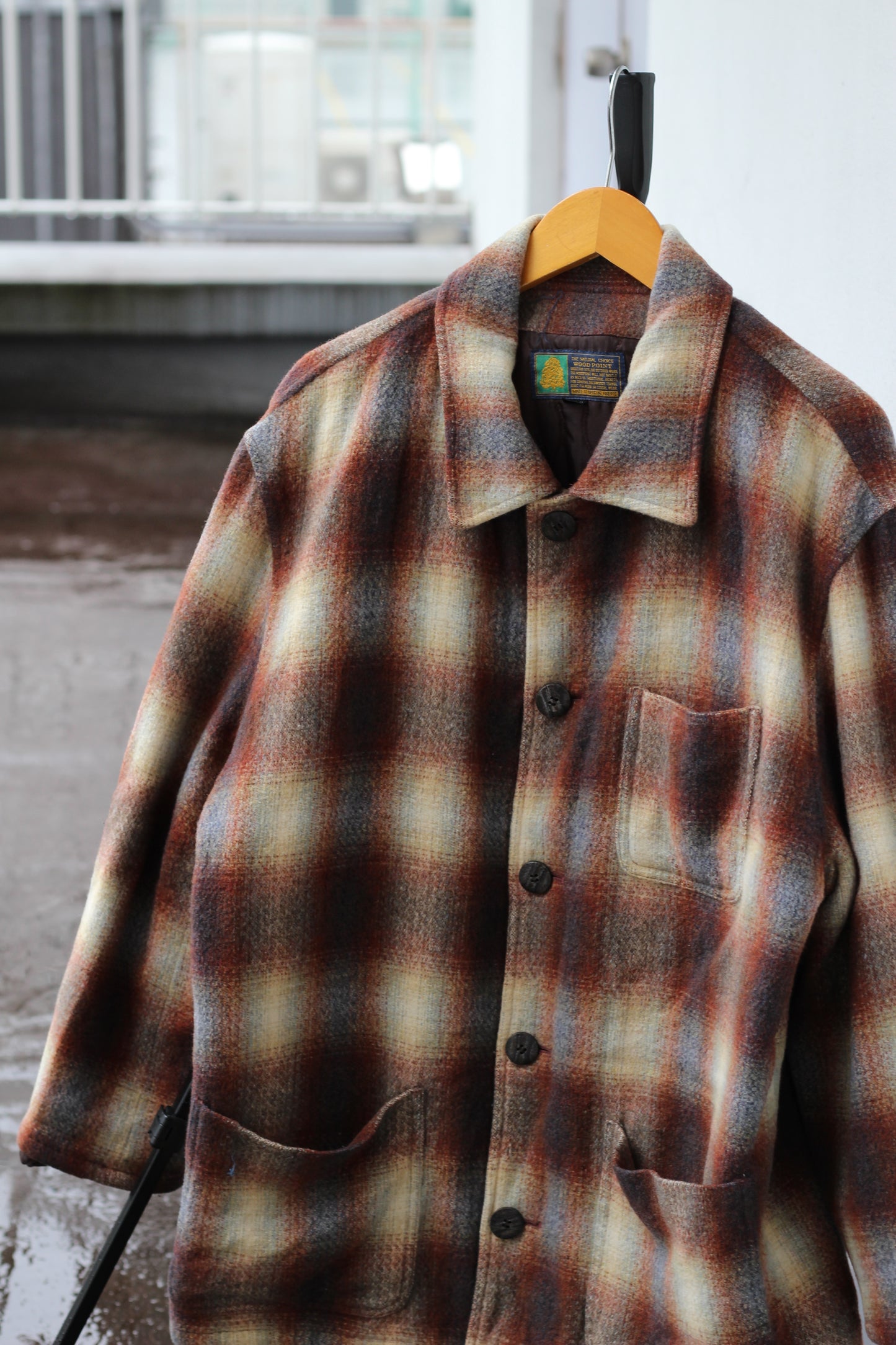 70-80's WOOD POINT&90‘s BAYLEAF Vintage Ombre Check Shirt Jacket set x2点