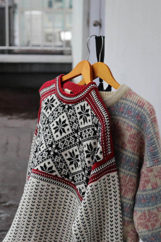 Made In Poland & Ireland Vintage Nordic Pattern Knit set x2点