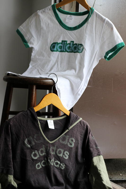 00's Y2K Style Adidas T-Shirt x2点