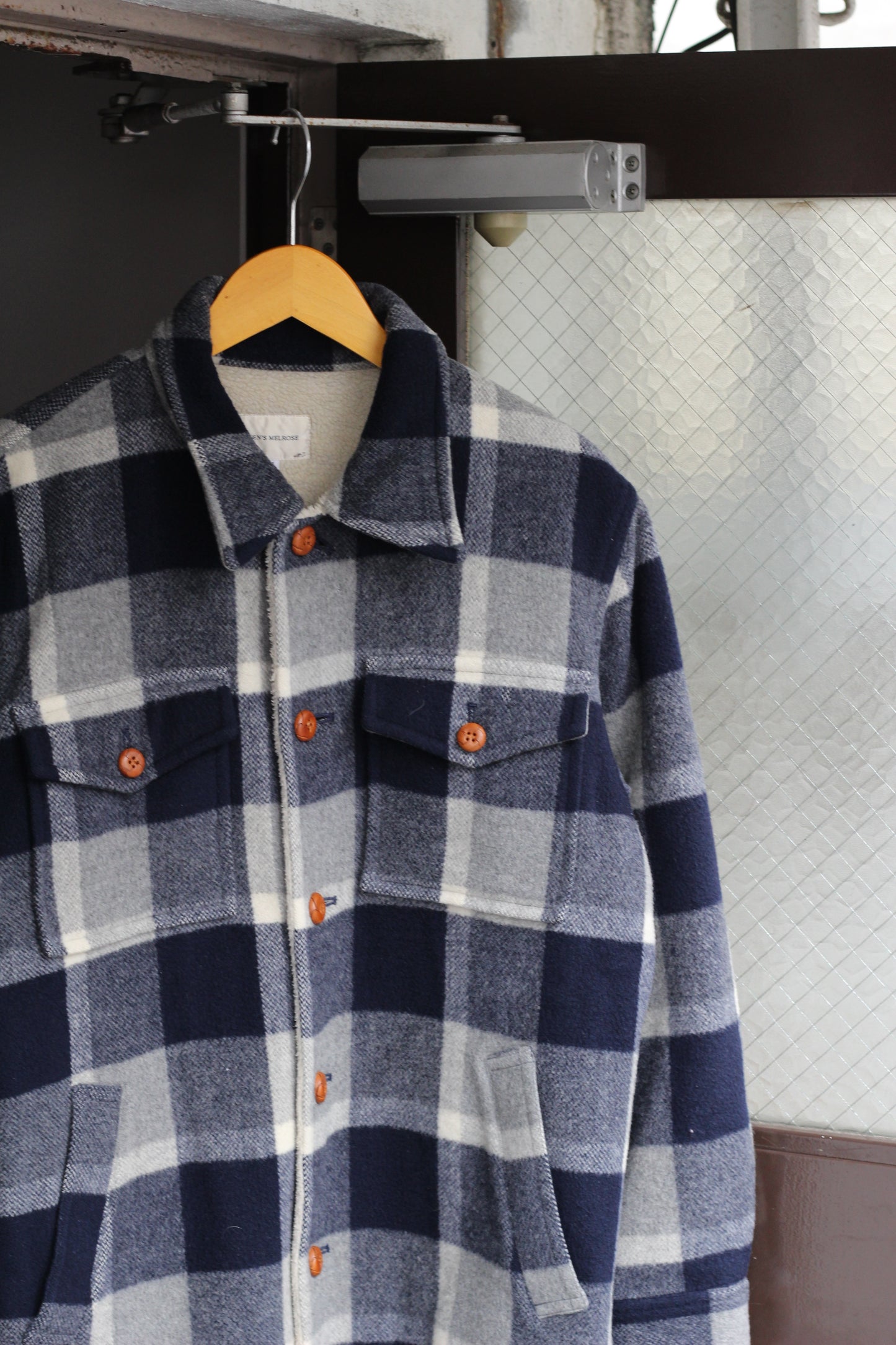Men's Vintage Check Wool CPO Jacket set x3点