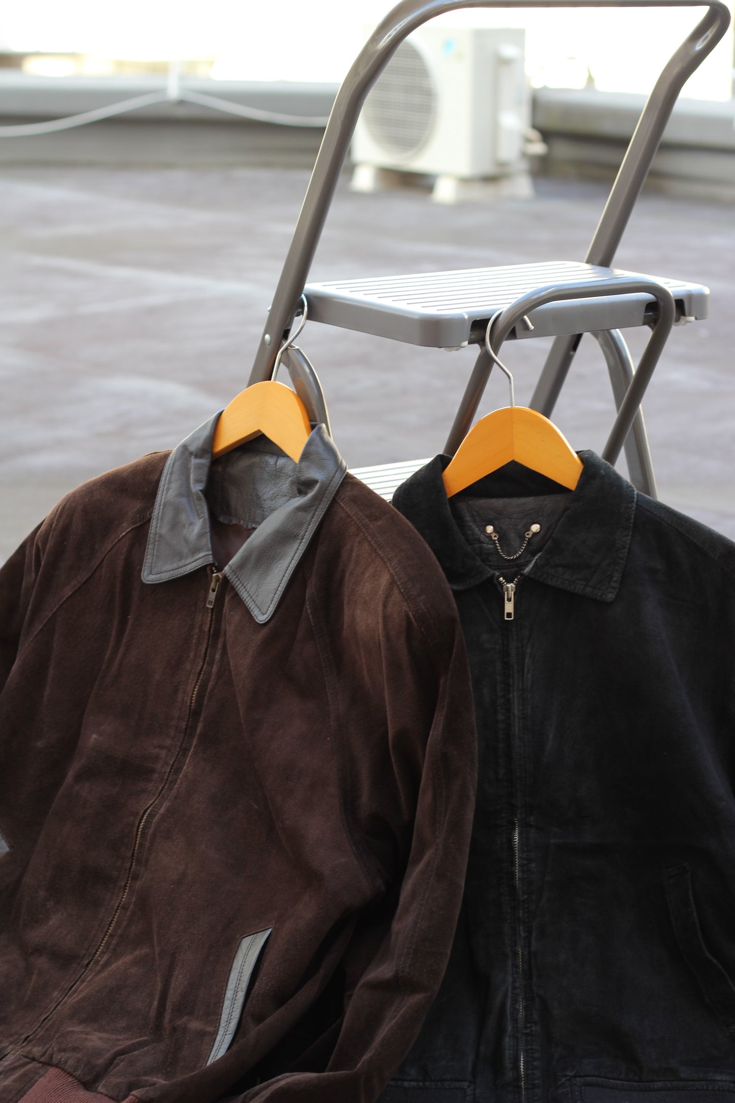 80-90's Men's Vintage Suede Leather Swing Top set x2点