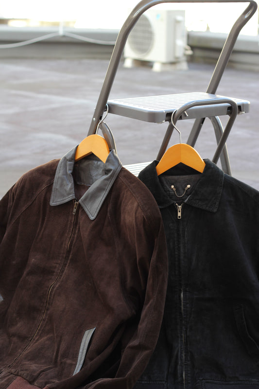 80-90's Men's Vintage Suede Leather Swing Top set x2点