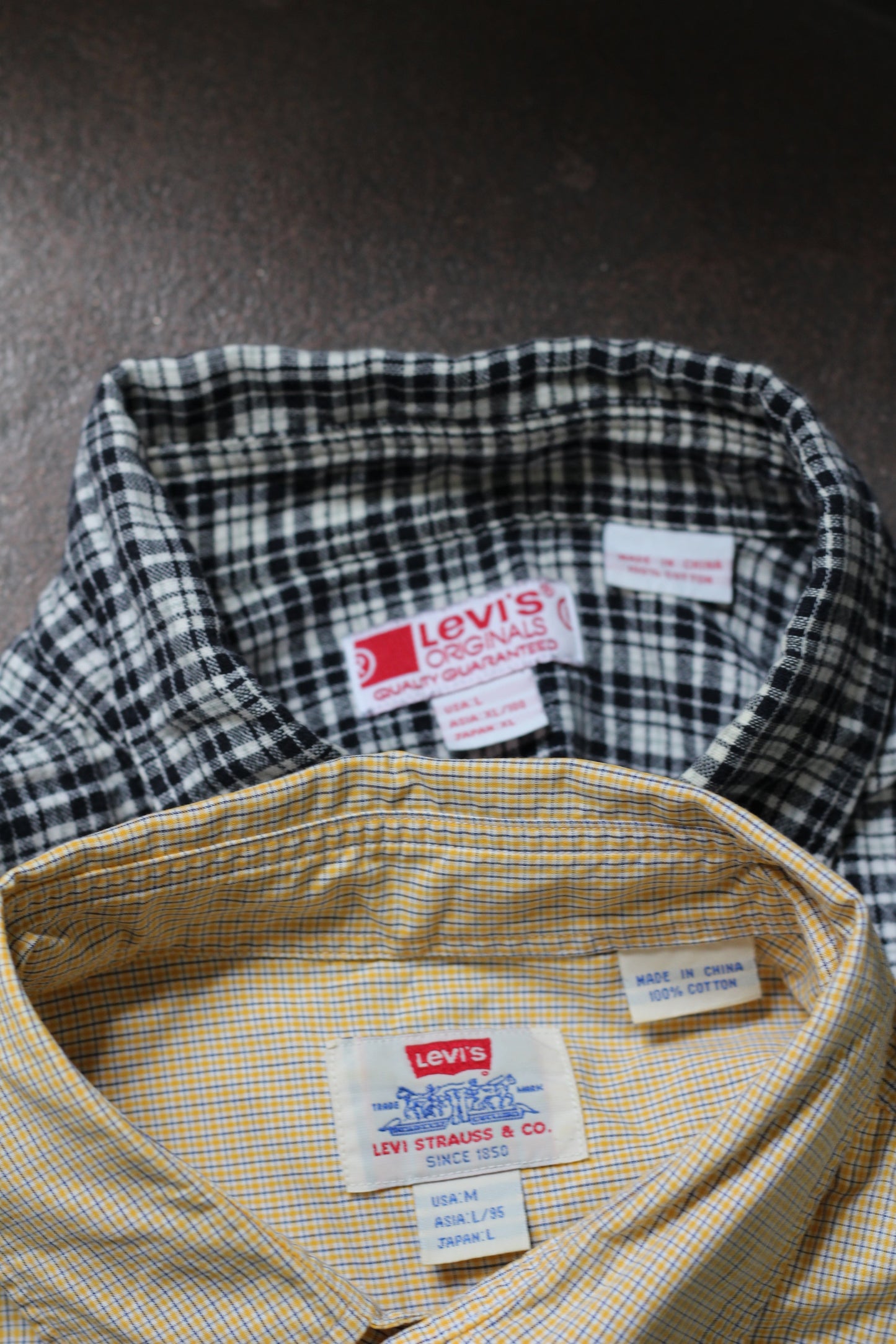 90-00's Levi's Check Long Sleeve Shirt x2点