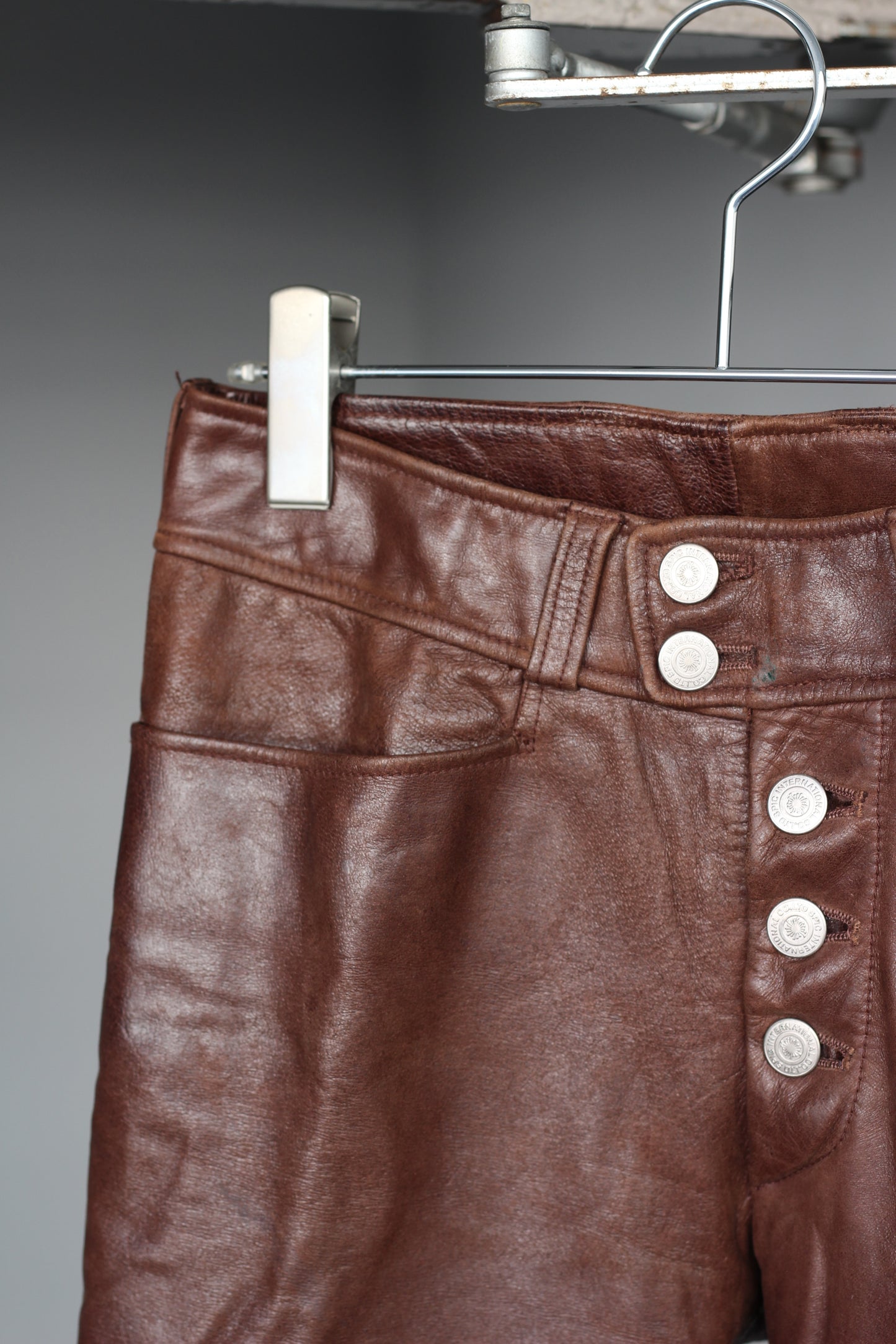 Men's Vintage Color Leather Pants set x4点