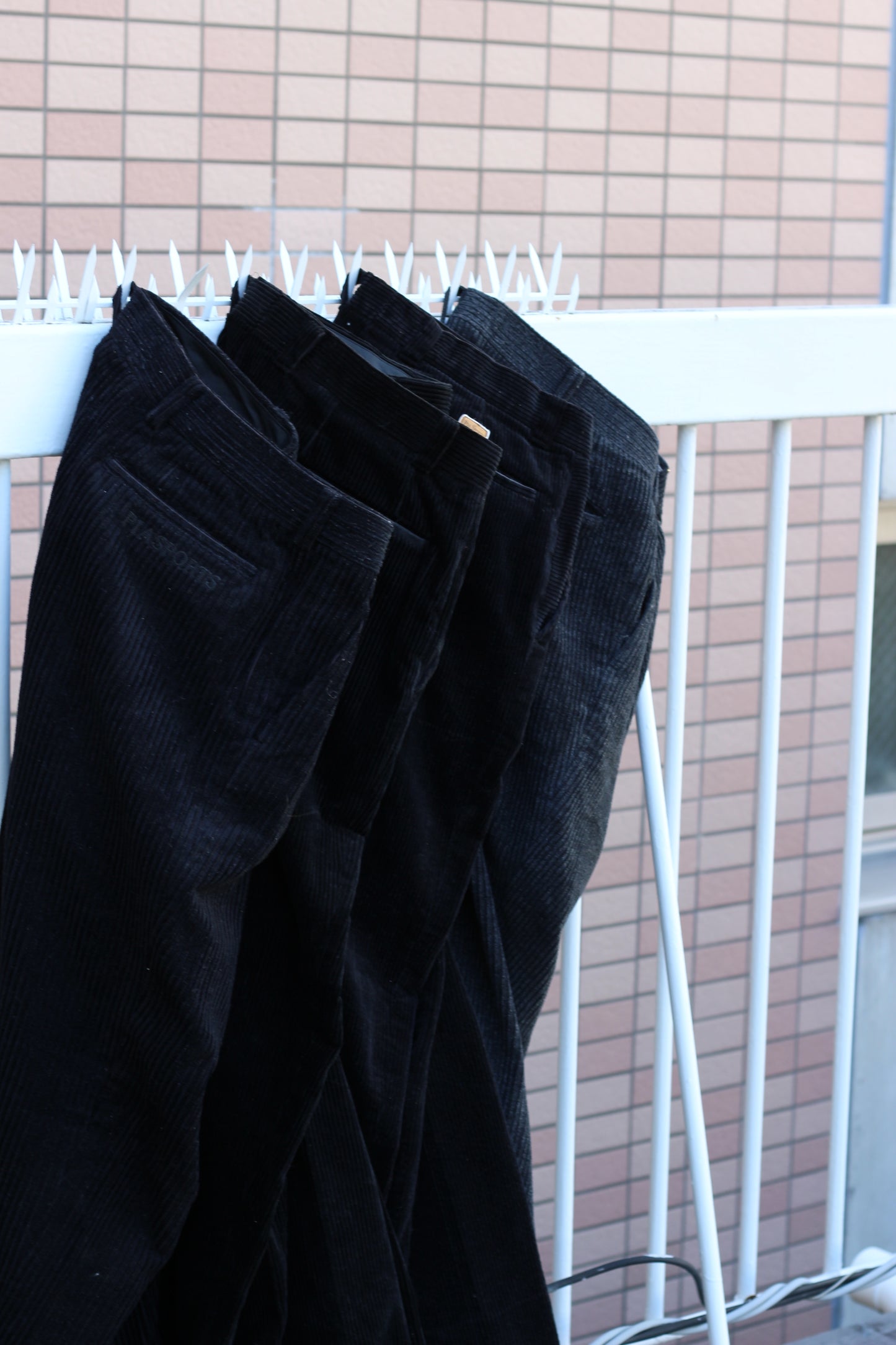 Men's Vintage Black Corduroy Pants set x4点
