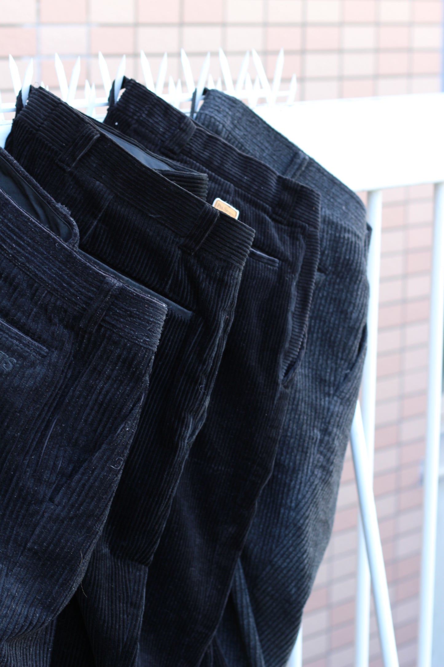Men's Vintage Black Corduroy Pants set x4点