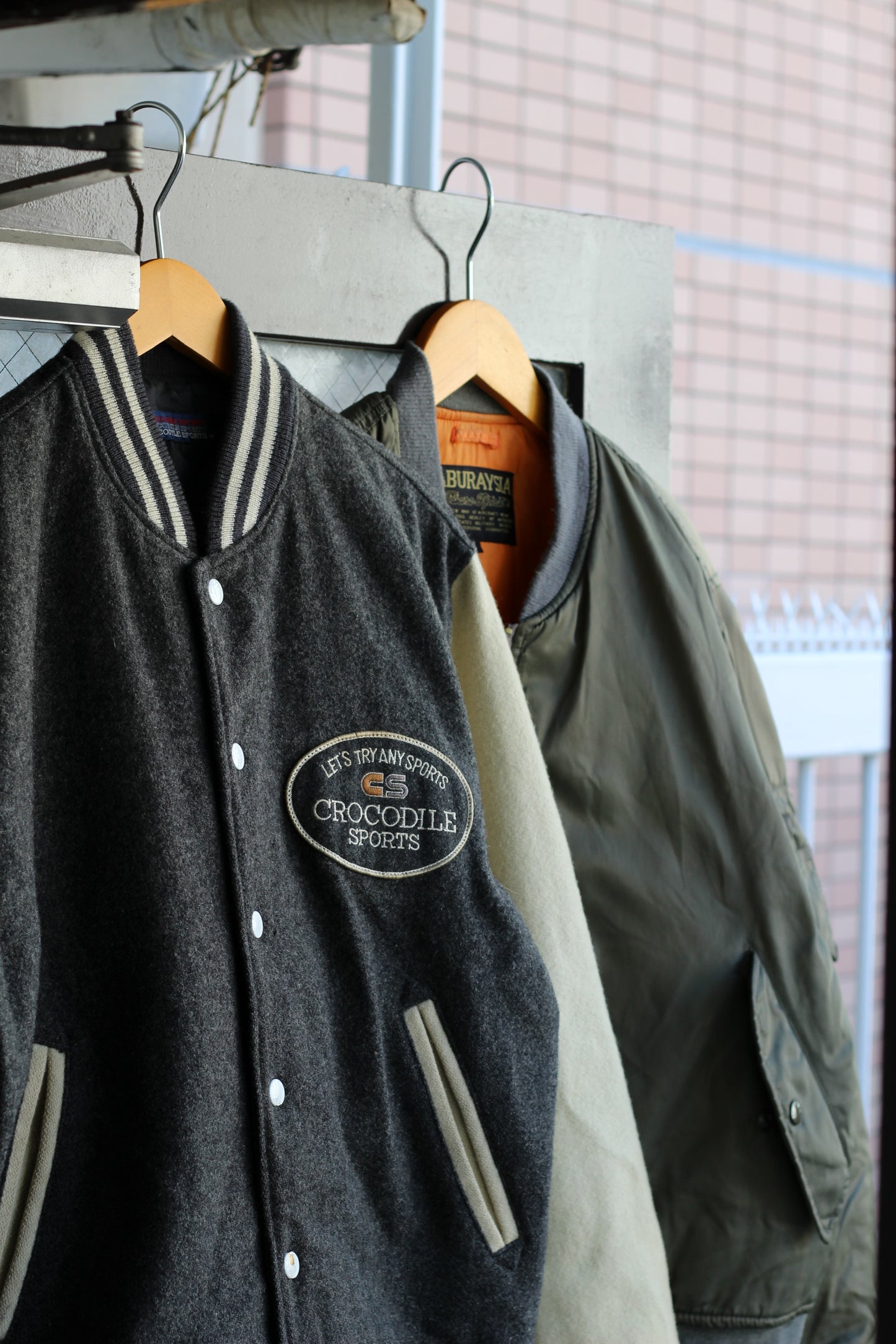 Men's Vintage MA-1 & Stadium Jacket set x2点