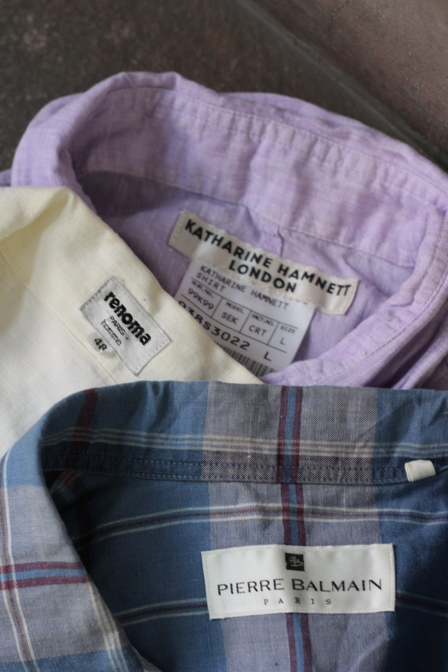 Men's Import Brand Linen 100% Short Sleeve Shirt x3点