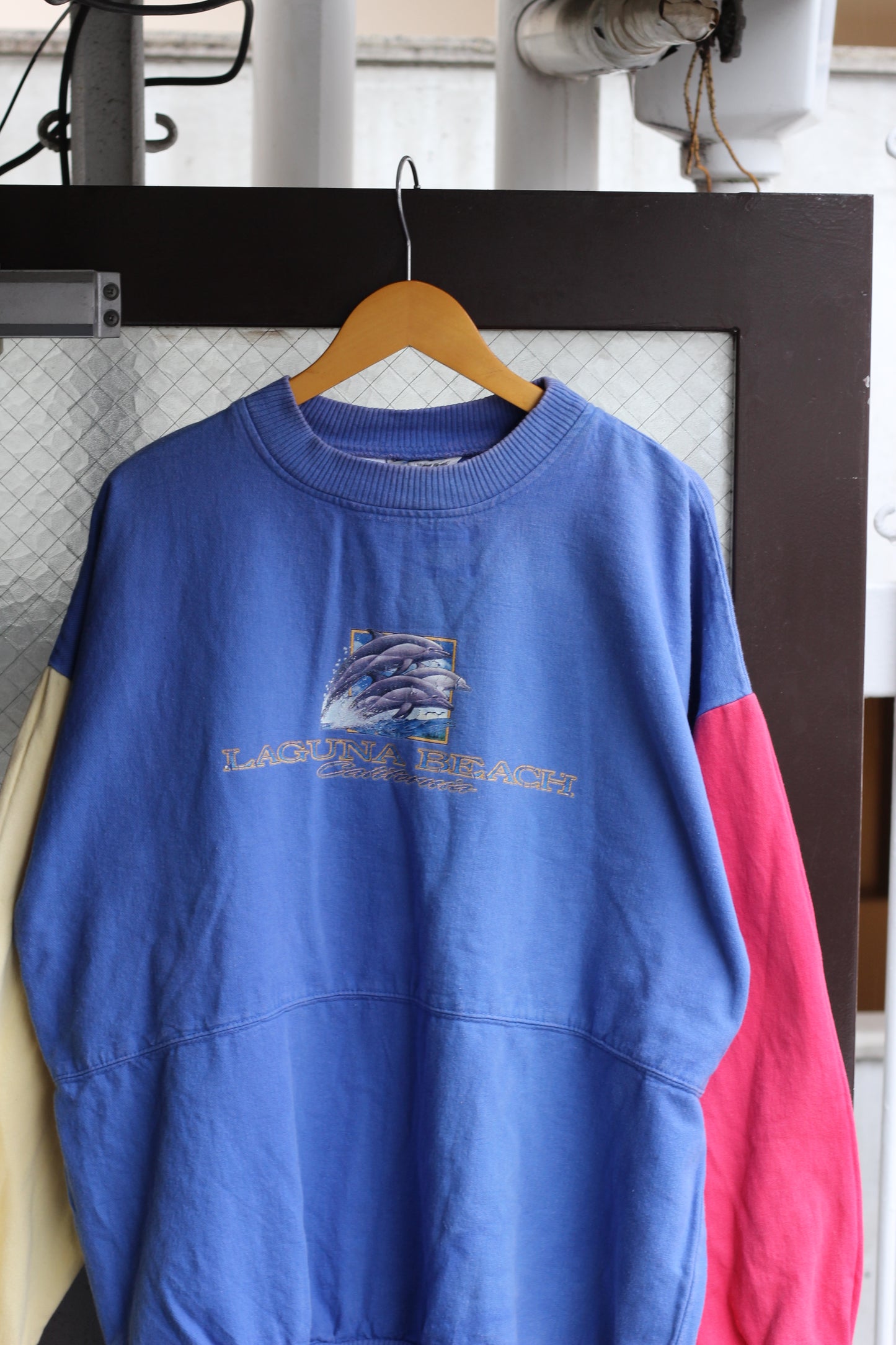 90's Made In USA Patchwork & Print Sweatshirt set x2点