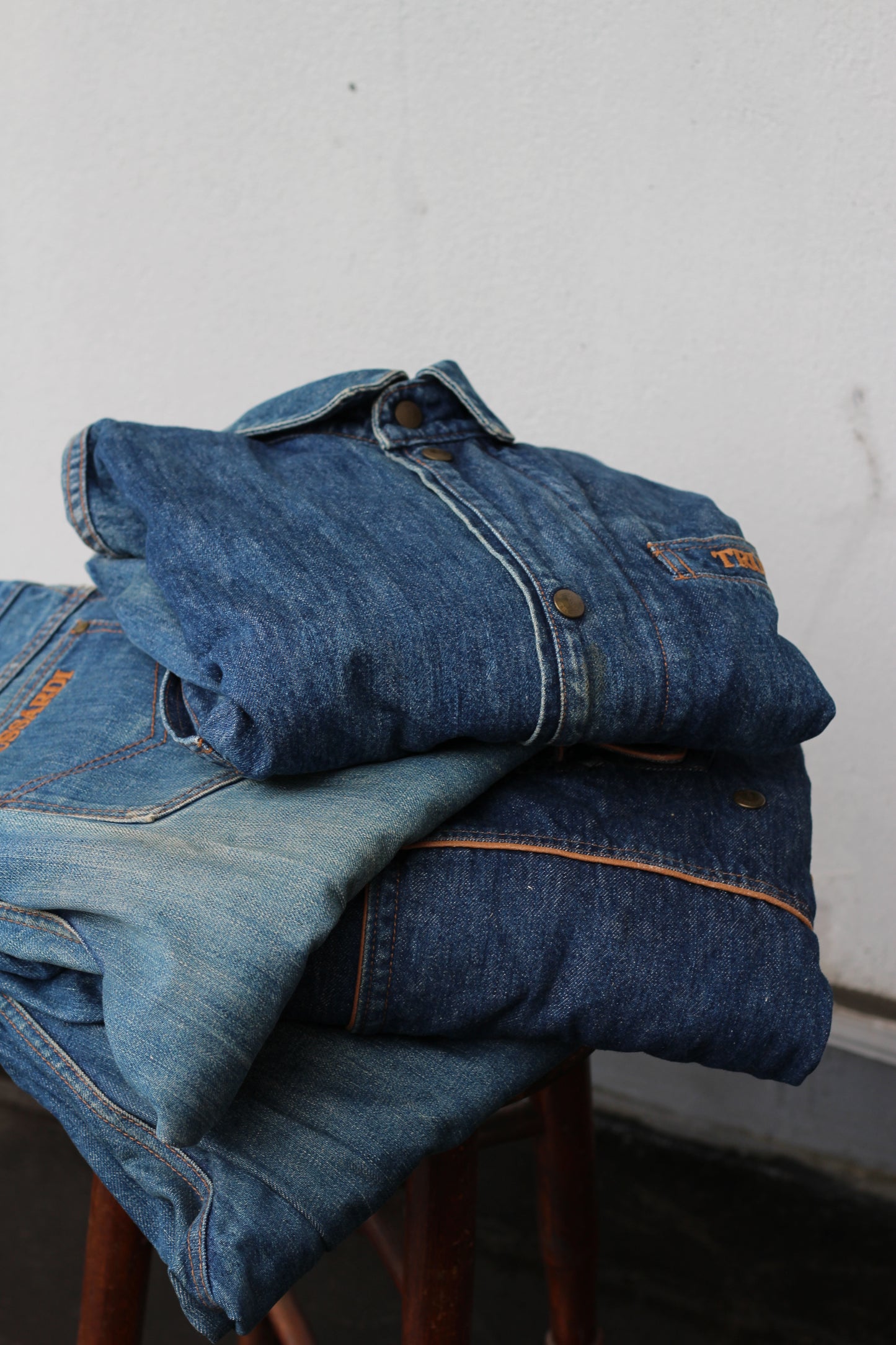 80-90's Trussardi Vintage Denim Set Up set x2点