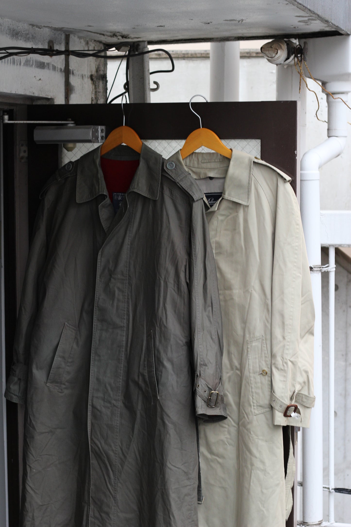 80's Bartsons & Baker St. Men's Vintage Trench Coat set x2点