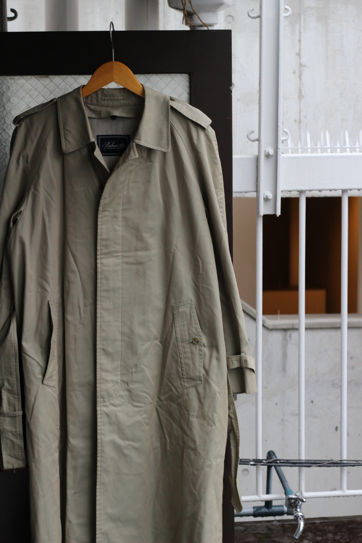 80's Bartsons & Baker St. Men's Vintage Trench Coat set x2点