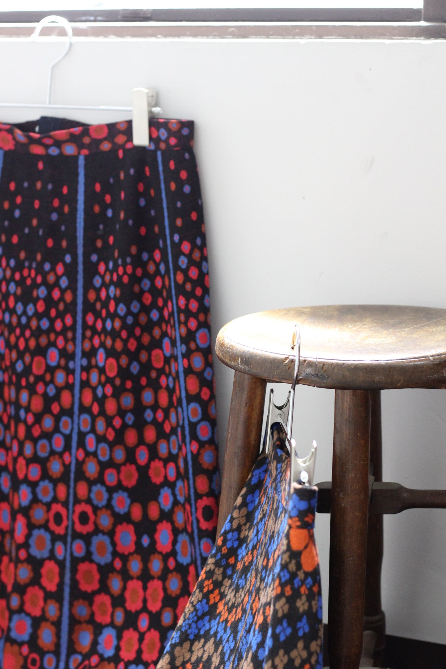Vintage Retro Flower Wool Skirt x2点