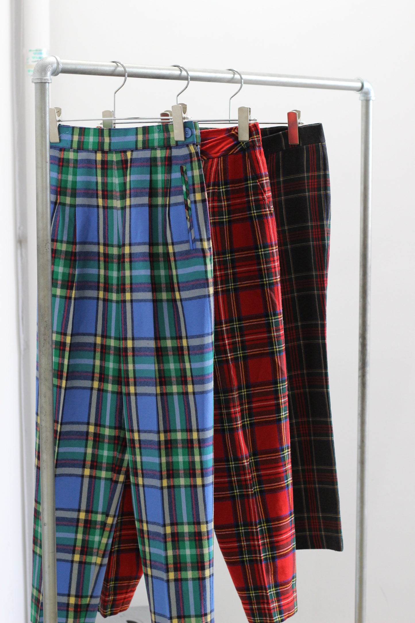 Vintage Check Wool Slacks x3点