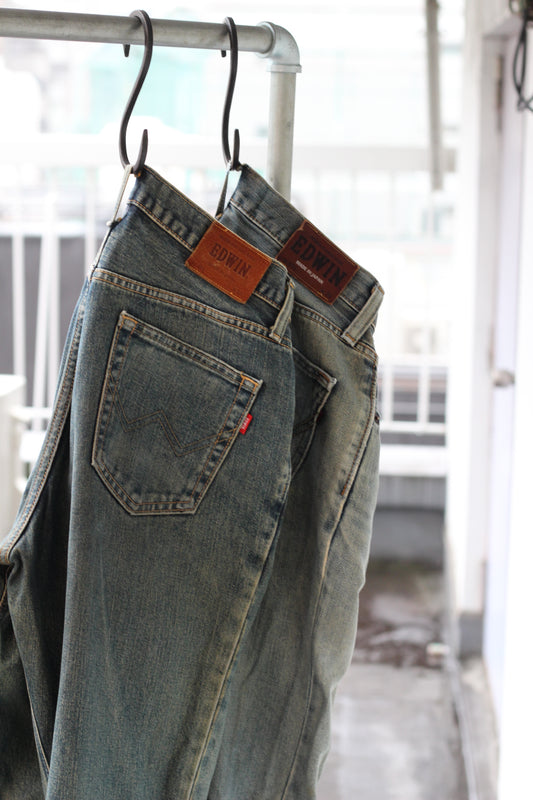 Old Edwin Used Wash Denim Pants set x2点