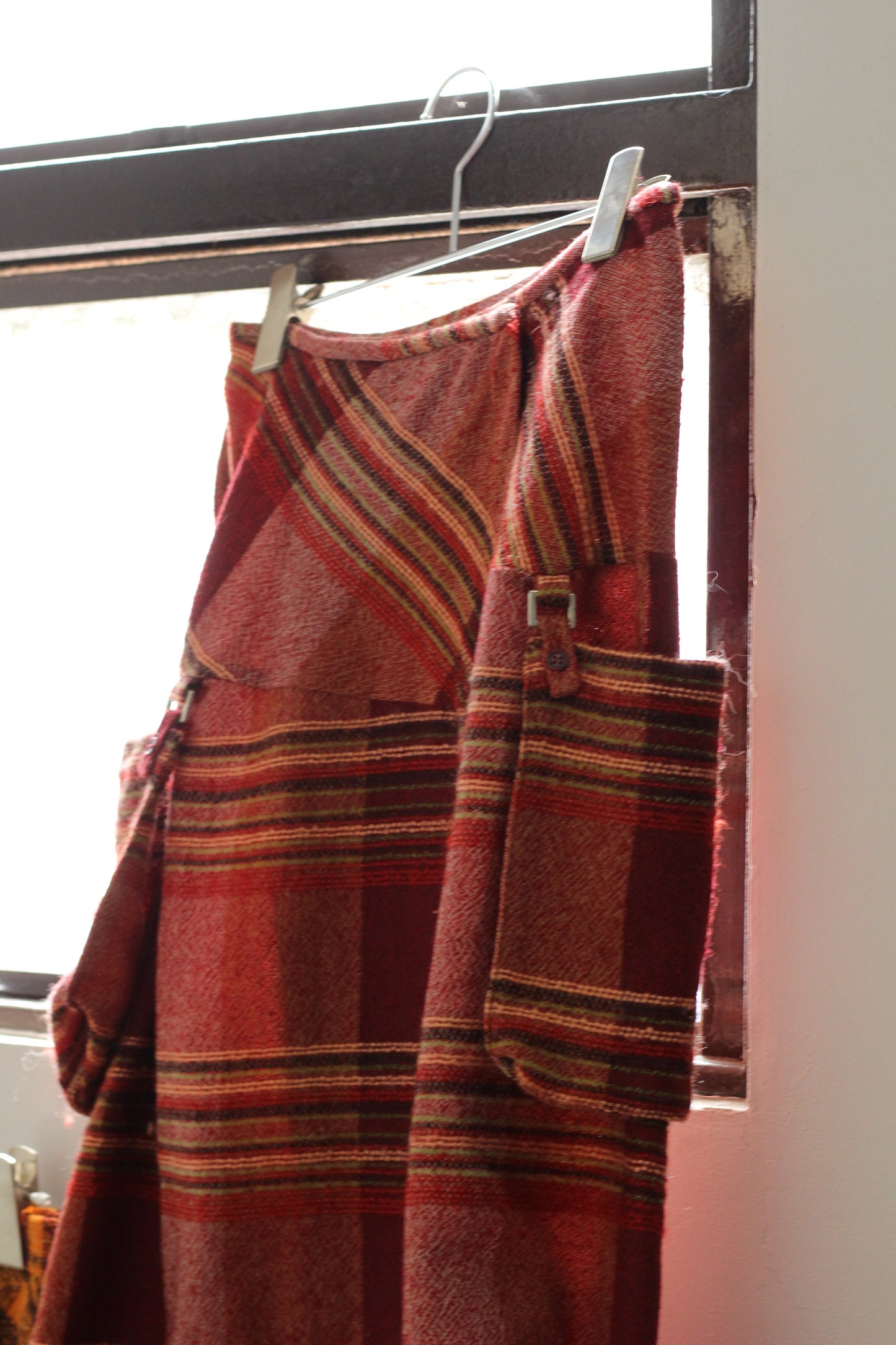Vintage Check Wool Long Skirt x2点