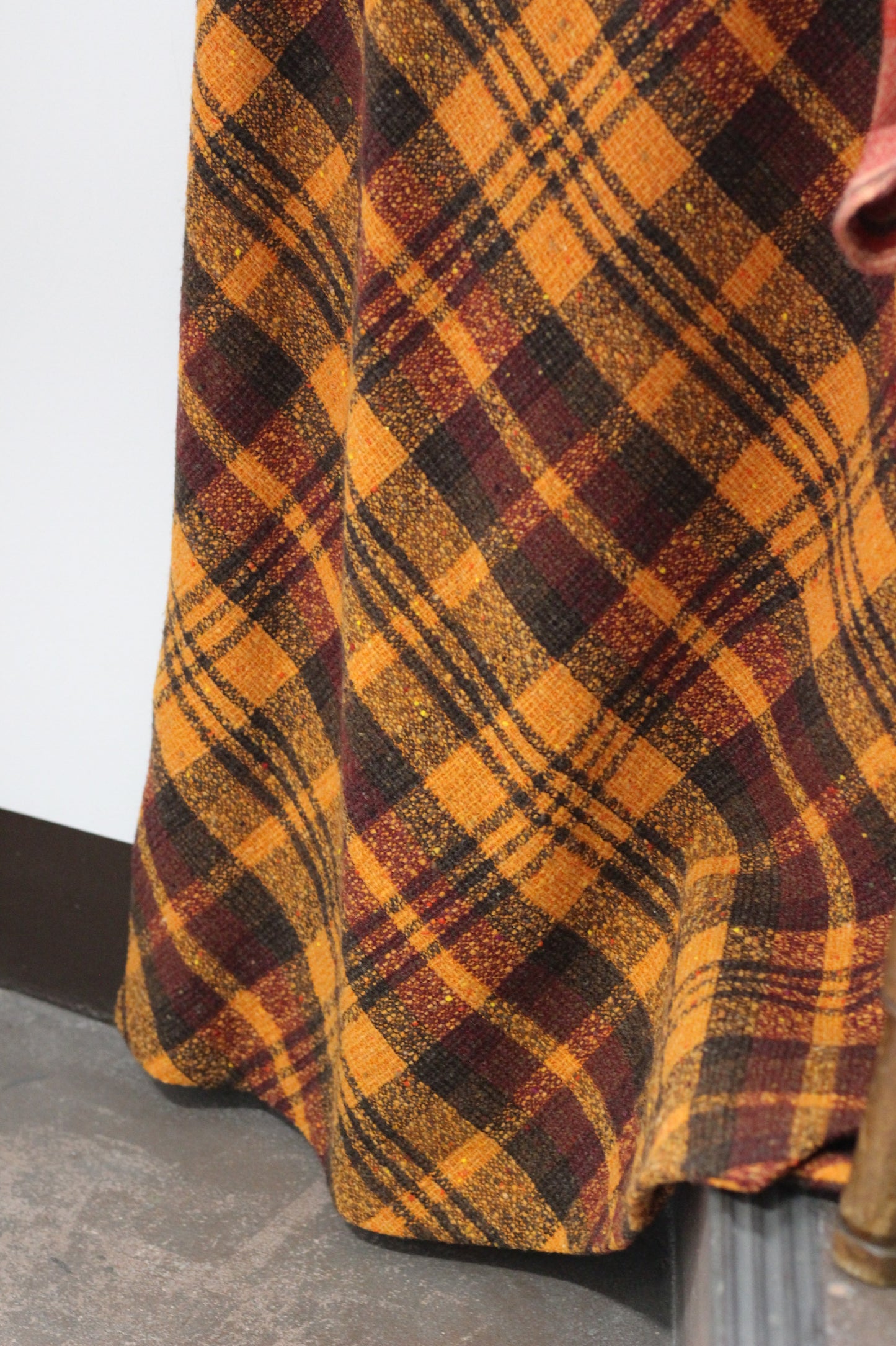 Vintage Check Wool Long Skirt x2点