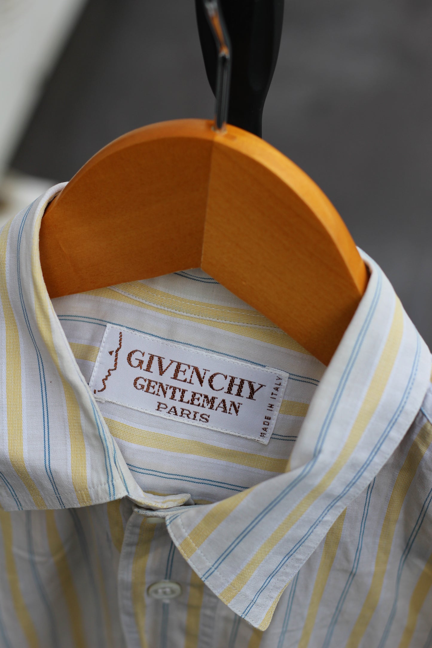 Made In Italy Givenchy & Made In USA Burberrys Vintage Yellow Stripe Long Sleeve Shirt set x2点