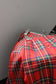 Vintage Red Check Pleats Wool Skirt x6点