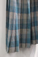 Vintage Blue Check Pleats Wool Skirt x4点