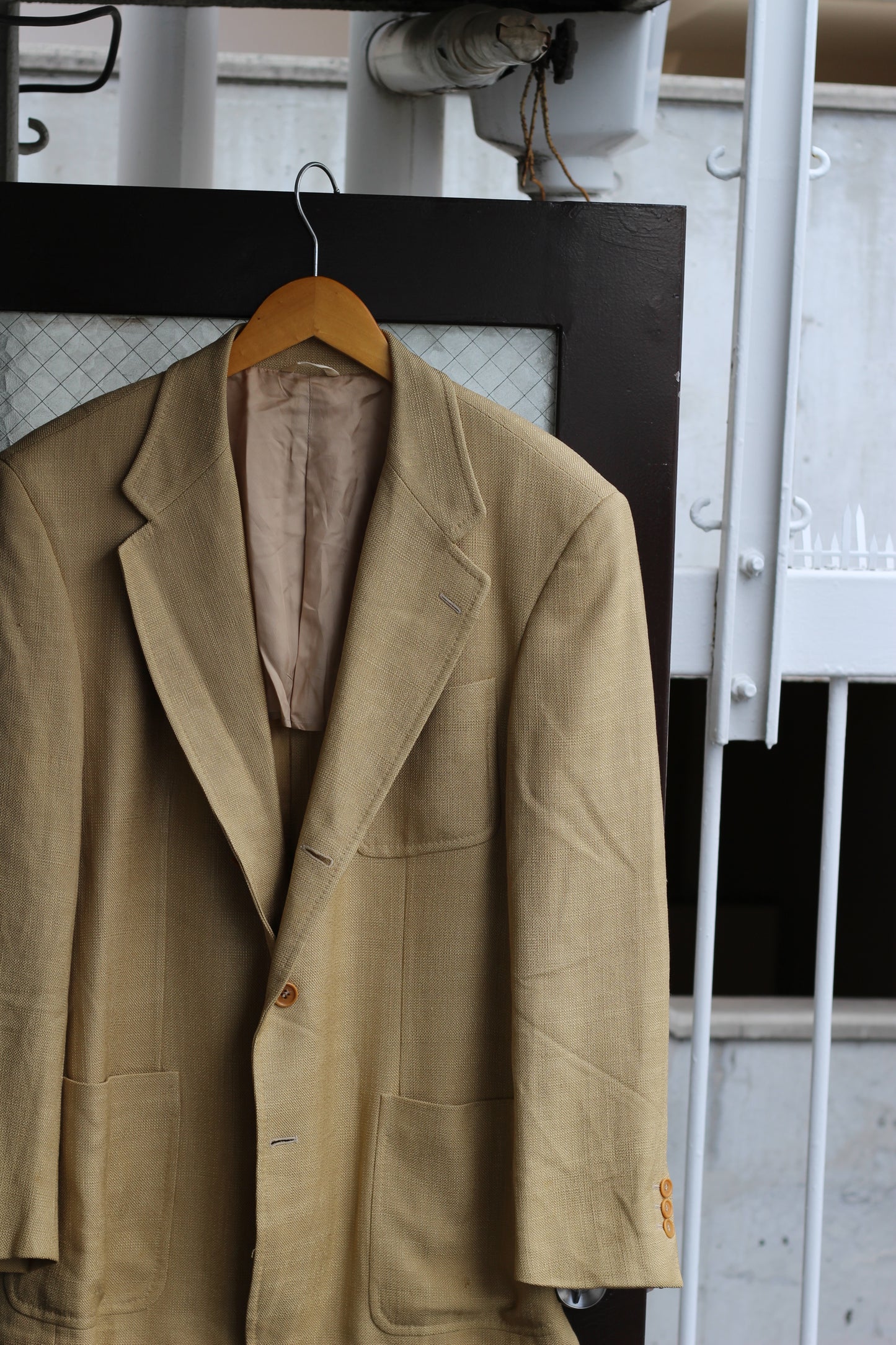 Salvador Ferragamo & dunhill Silk Mix Beige Tailored Jacket set x2点
