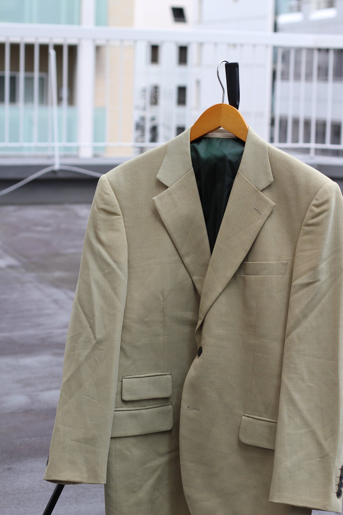 Salvador Ferragamo & dunhill Silk Mix Beige Tailored Jacket set x2点