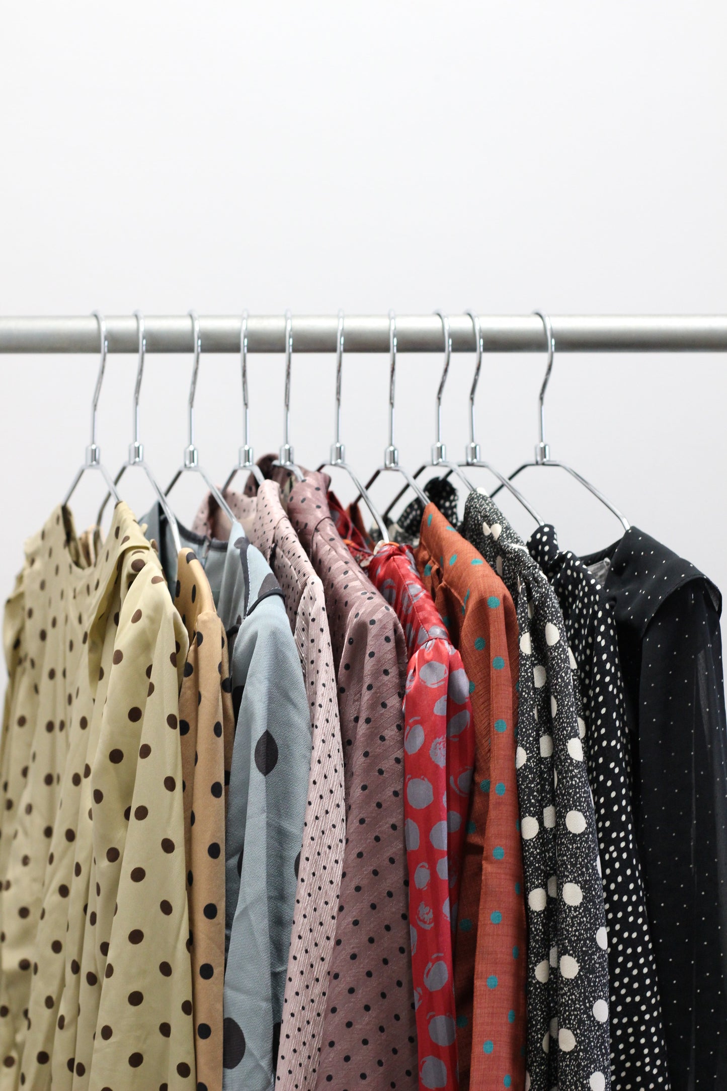 Vintage Dot Long Sleeve One-Piece x10点