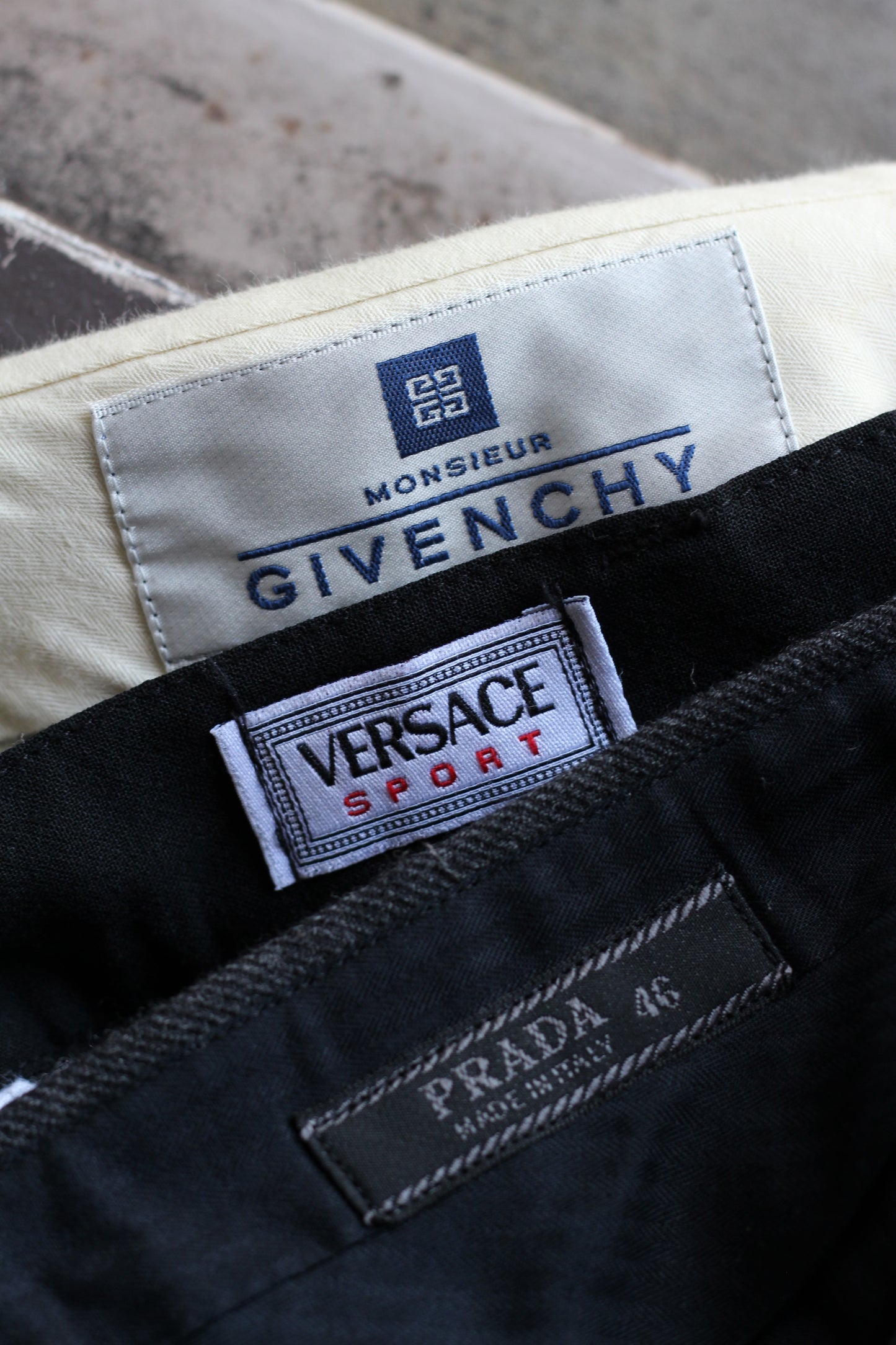 PRADA & Versace & Givenchy Luxury Brand Men's Slacks set x3点