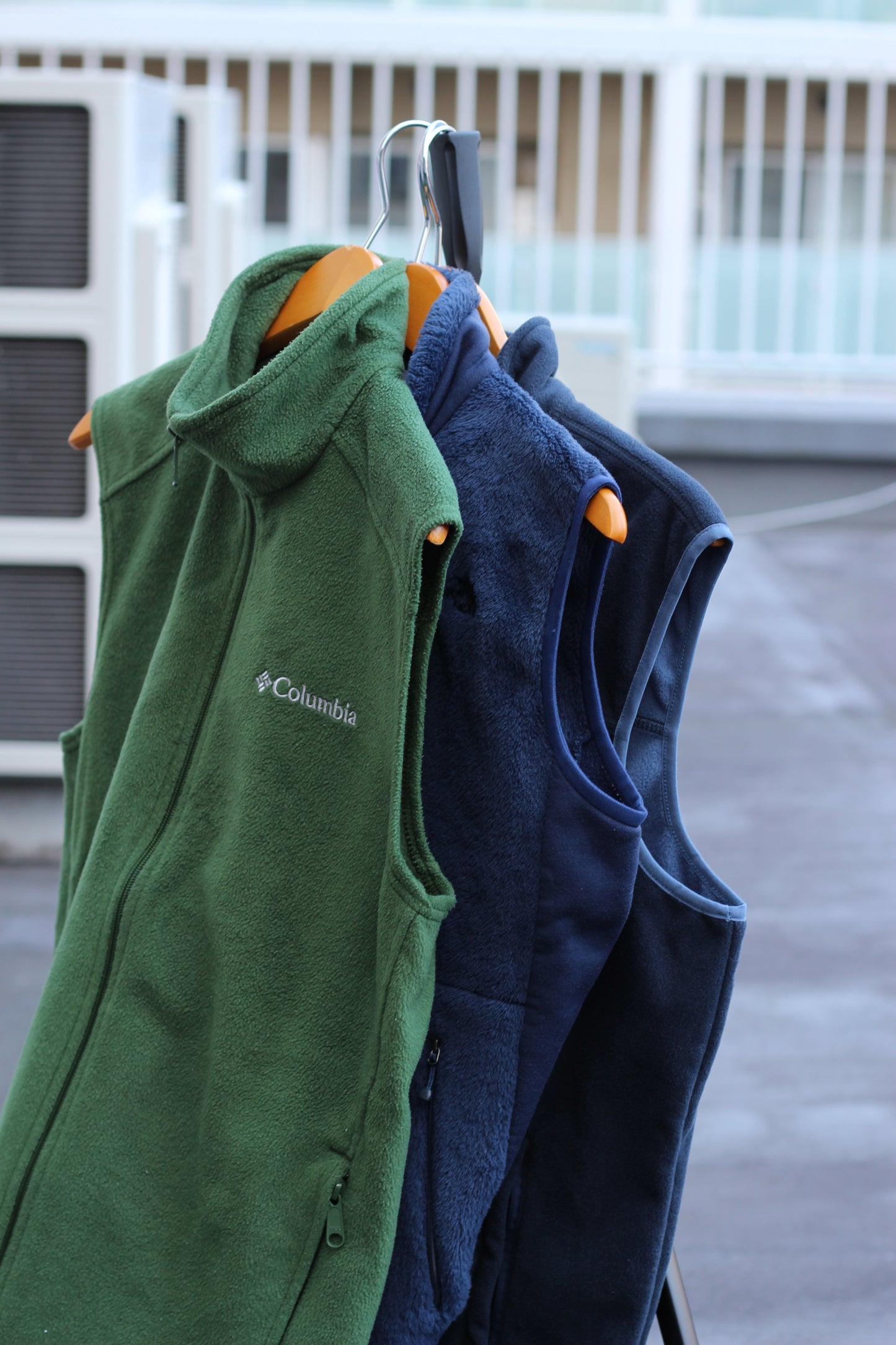 The North Face & Columbia & L.L.Bean Zip-Up Fleece Vest set x3点