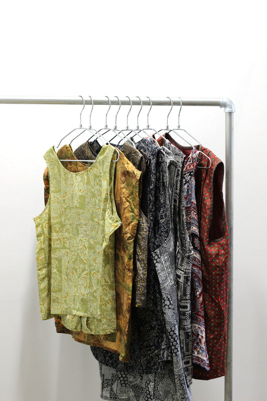 Vintage Design No Sleeve Blouse x9点