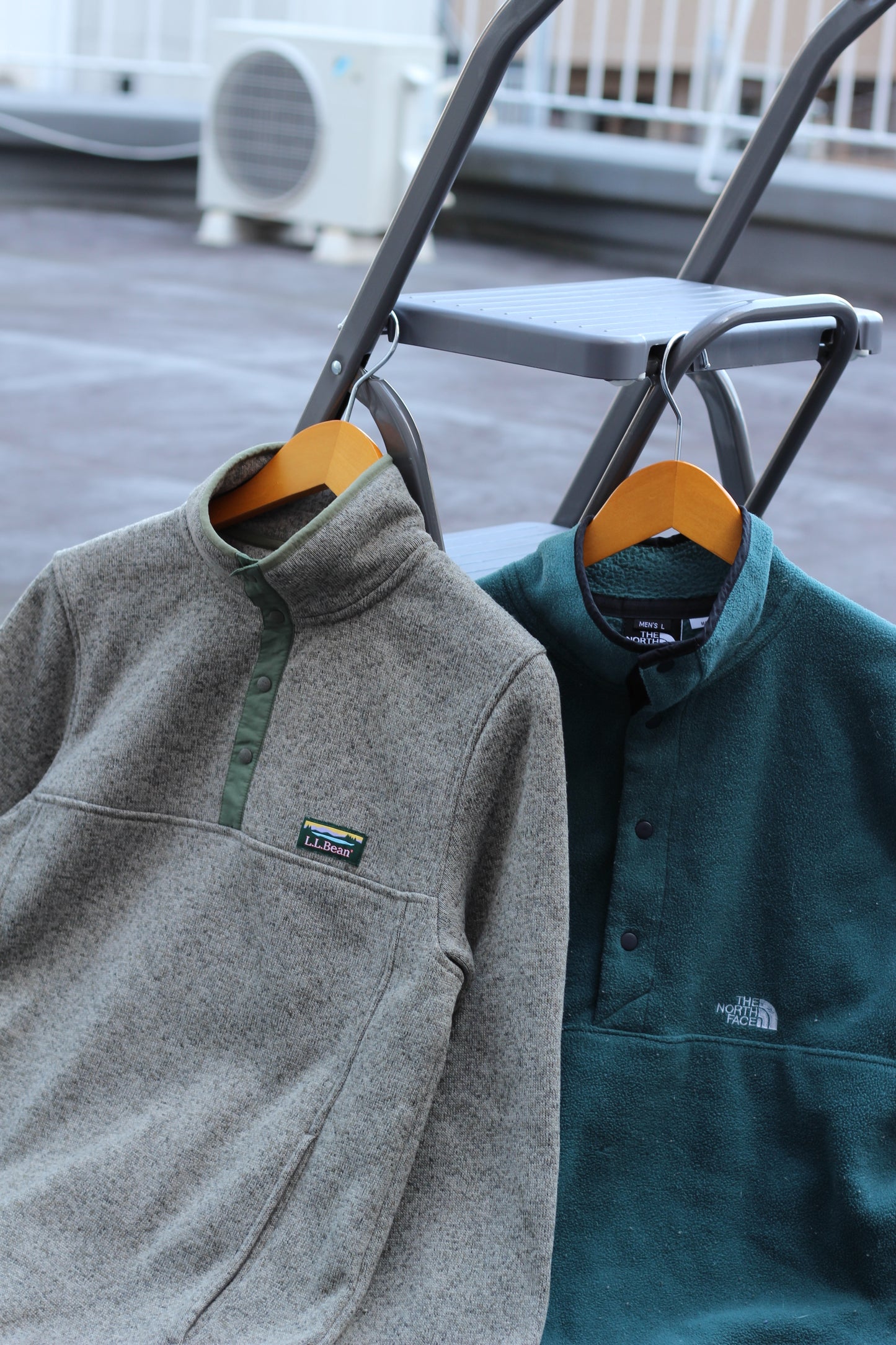 The North Face & L.L.Bean Henley Neck Fleece Pullover set x2点