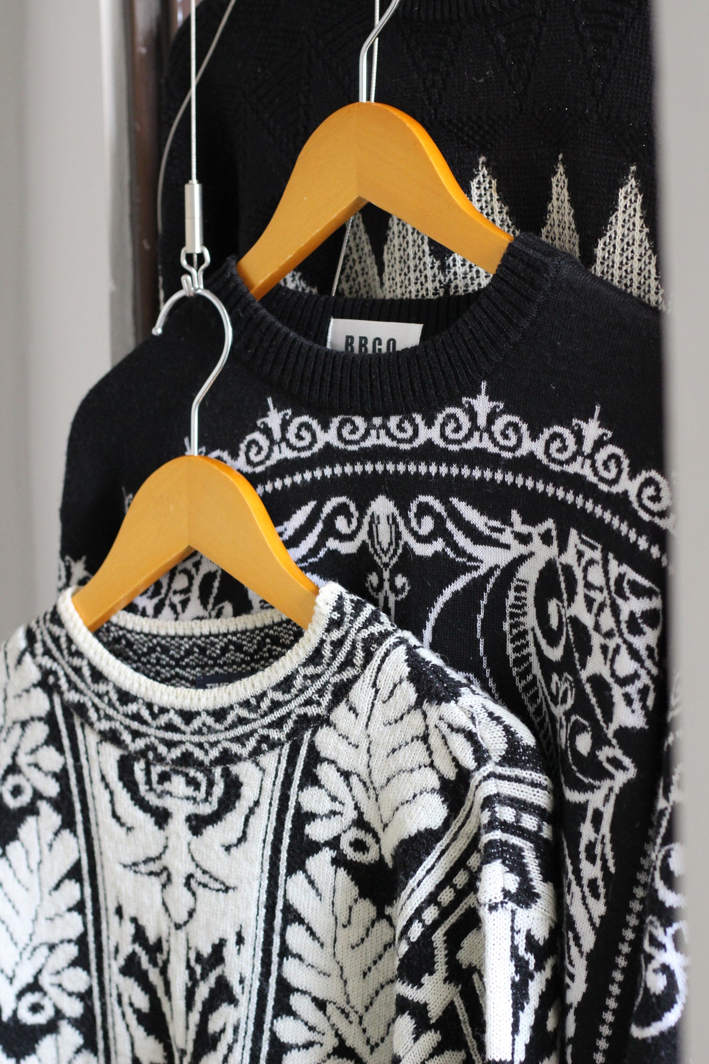 Vintage Men's Black Design Knit x6点