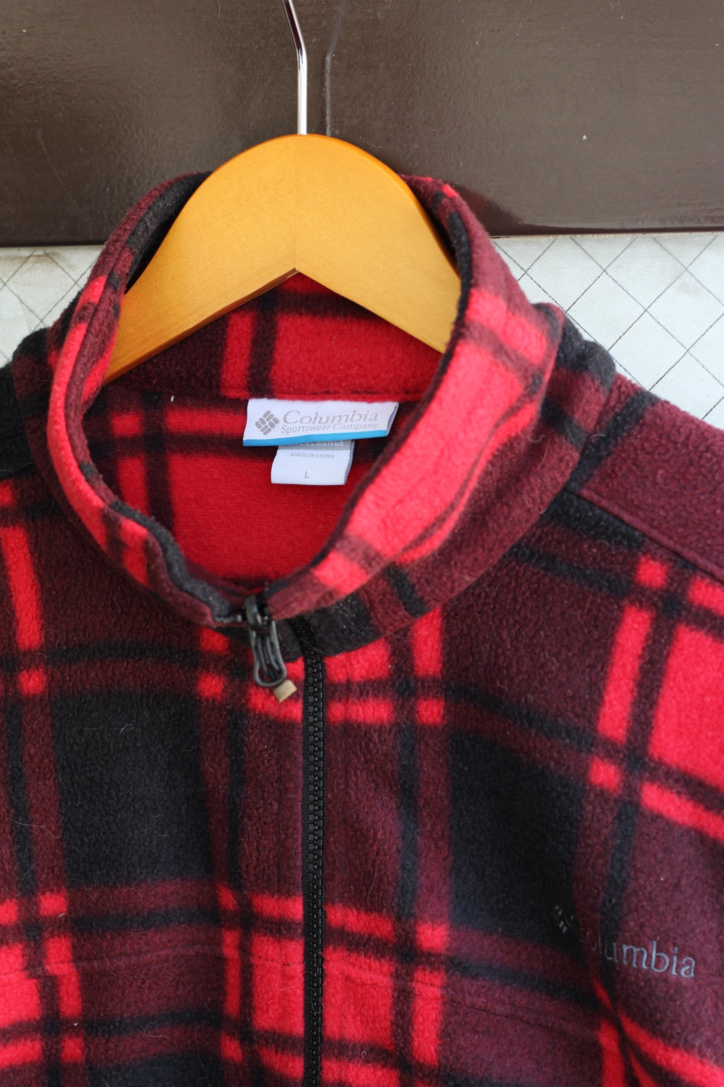 Columbia Check Fleece Zip-Up Jacket set x2点