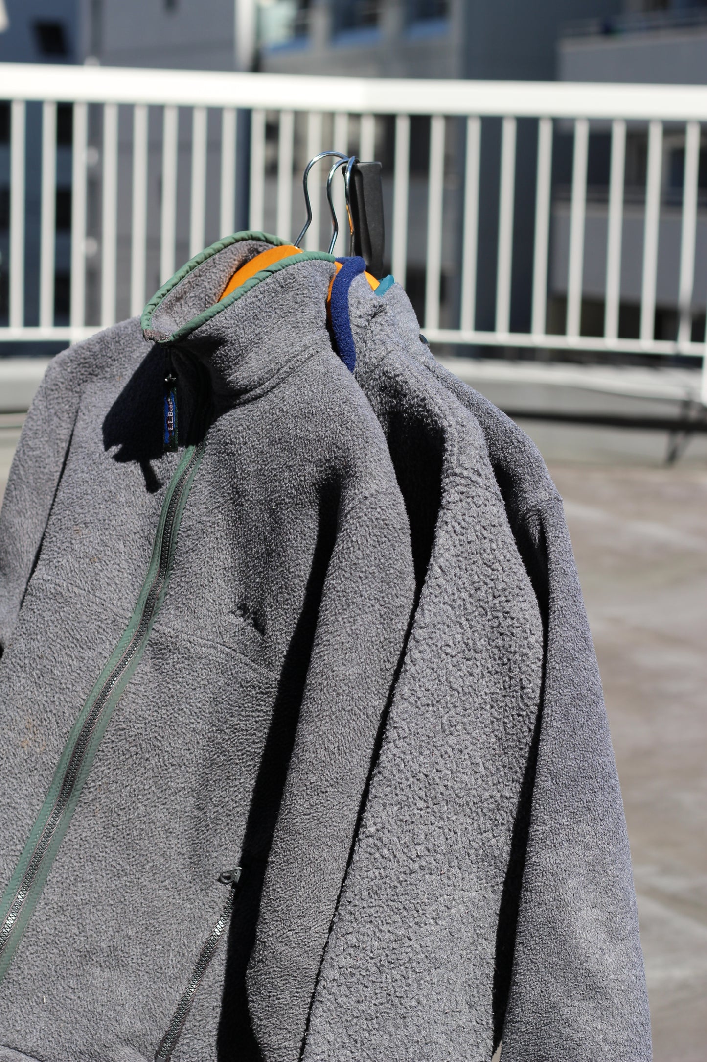 80-90's L.L.Bean Gray Fleece Zip-Up Jacket set x3点