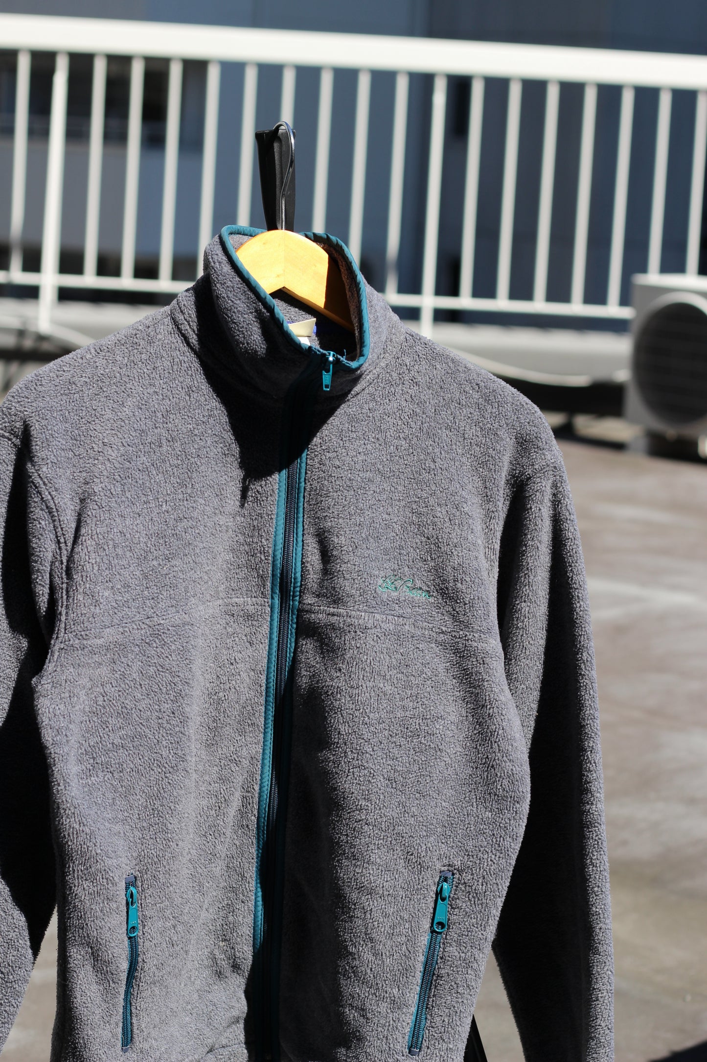 80-90's L.L.Bean Gray Fleece Zip-Up Jacket set x3点