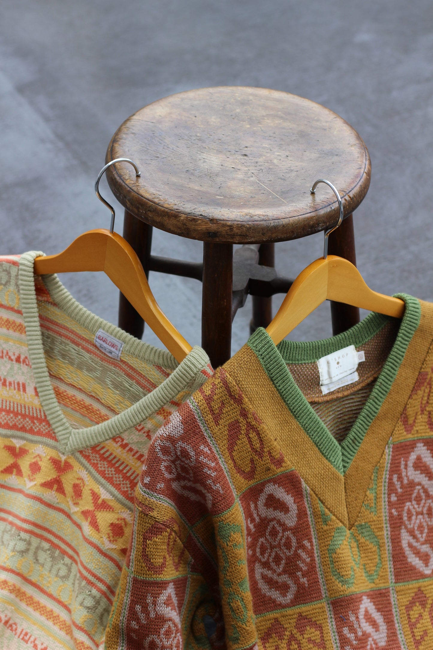 Vintage Design V-Neck Knit x5点