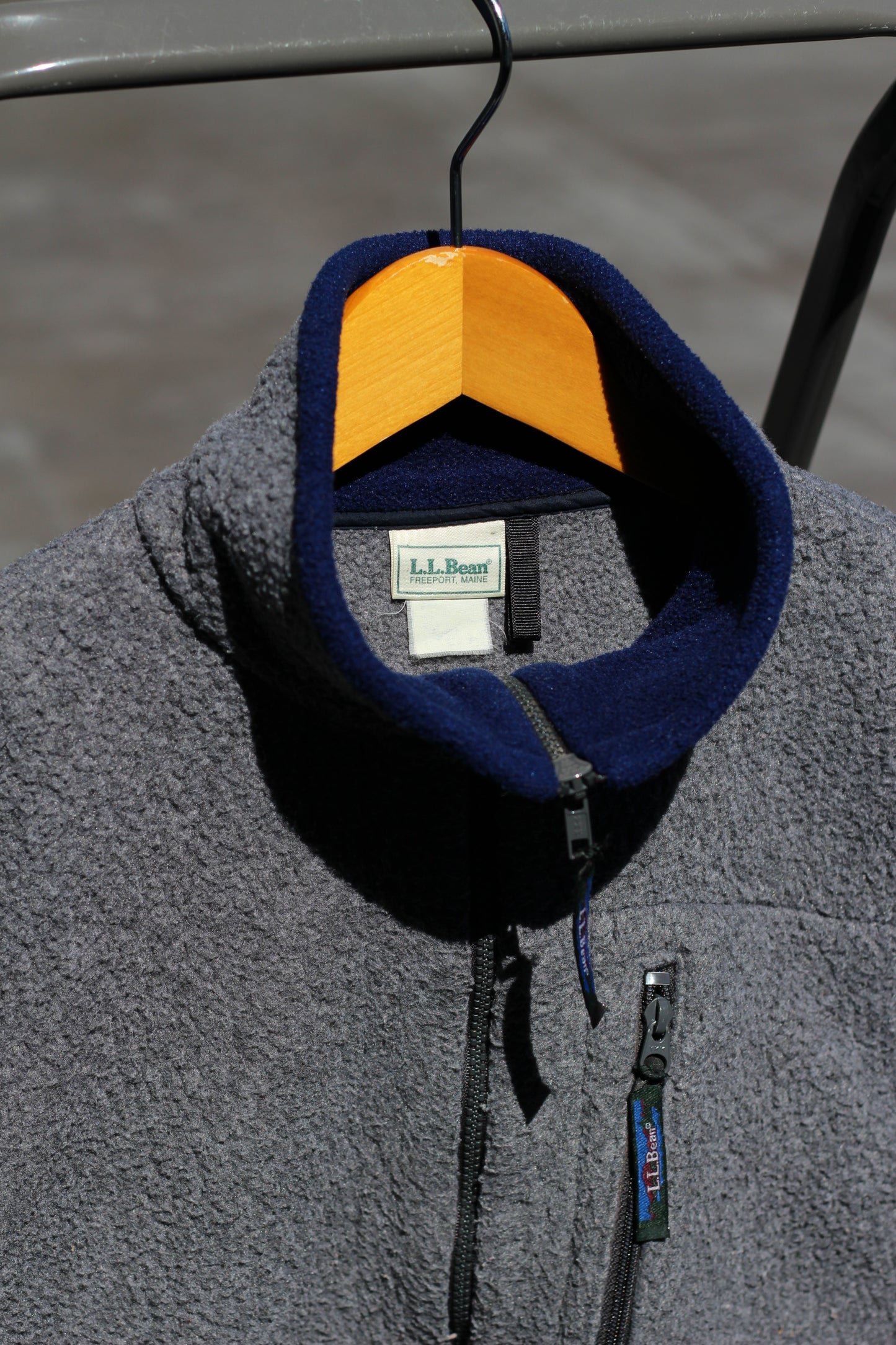 80-90's L.L.Bean Gray Fleece Zip-Up Jacket set x3点