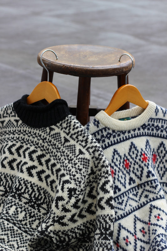 Vintage Men's Fair Isle Design Knitwear x7点