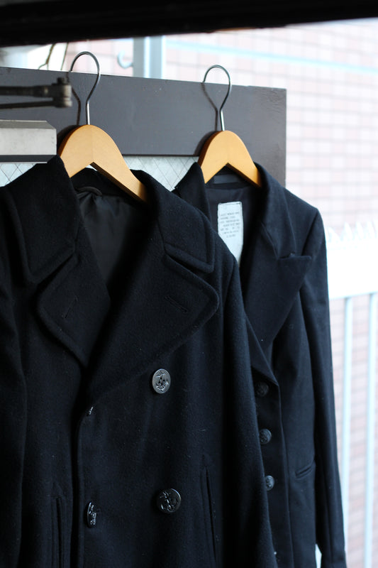80's U.S. Navy Pea Coat & 70's-80's Royal Navy Serge Jacket set x2点