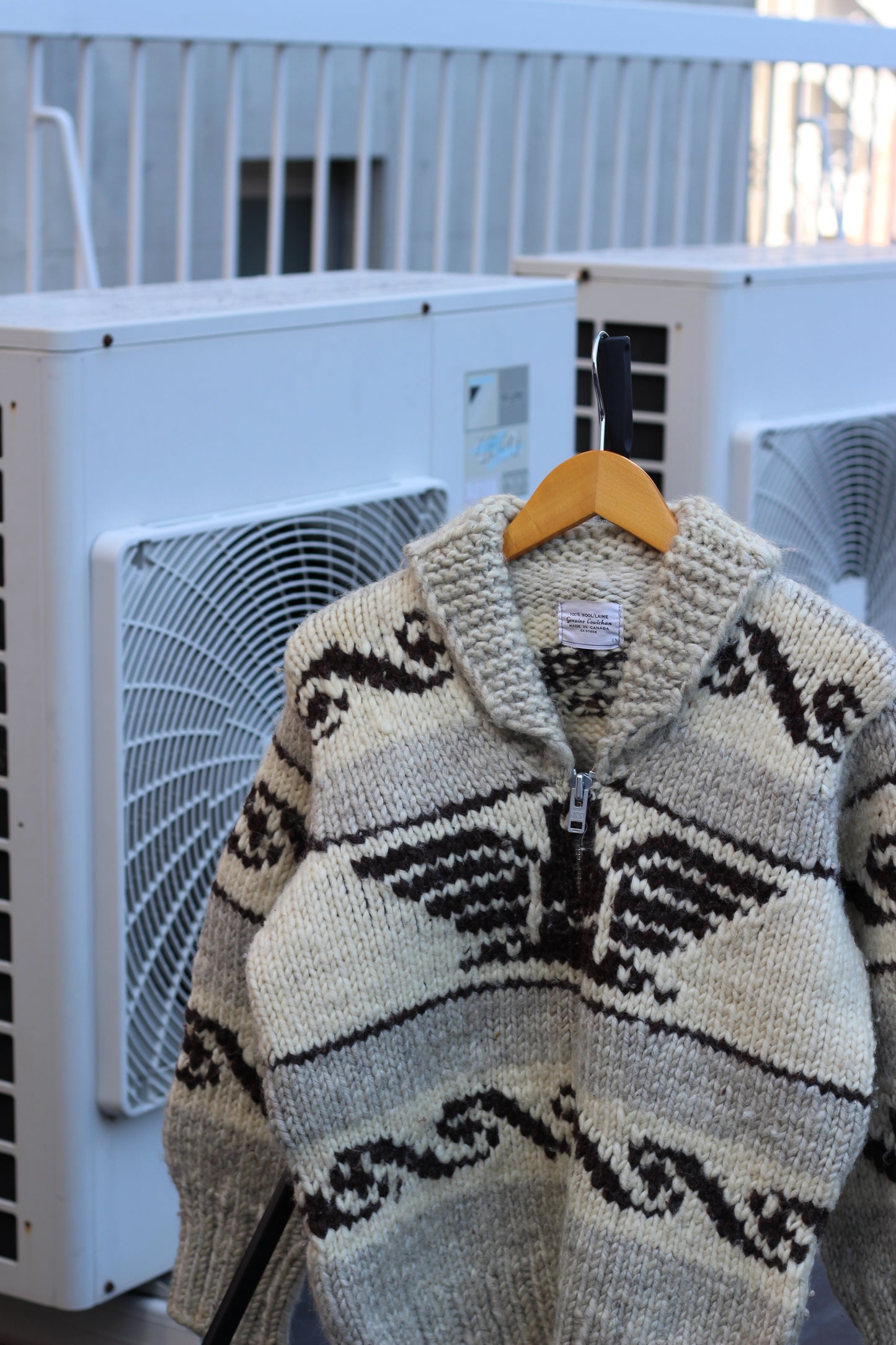Made In Canada Vintage Cowichan Thunderbird Pattern Zip-Up Sweater set x4点