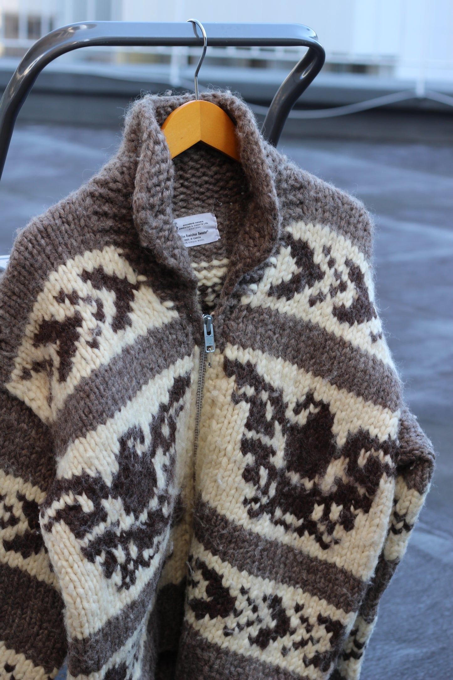 Made In Canada Vintage Cowichan Thunderbird Pattern Zip-Up Sweater set x4点