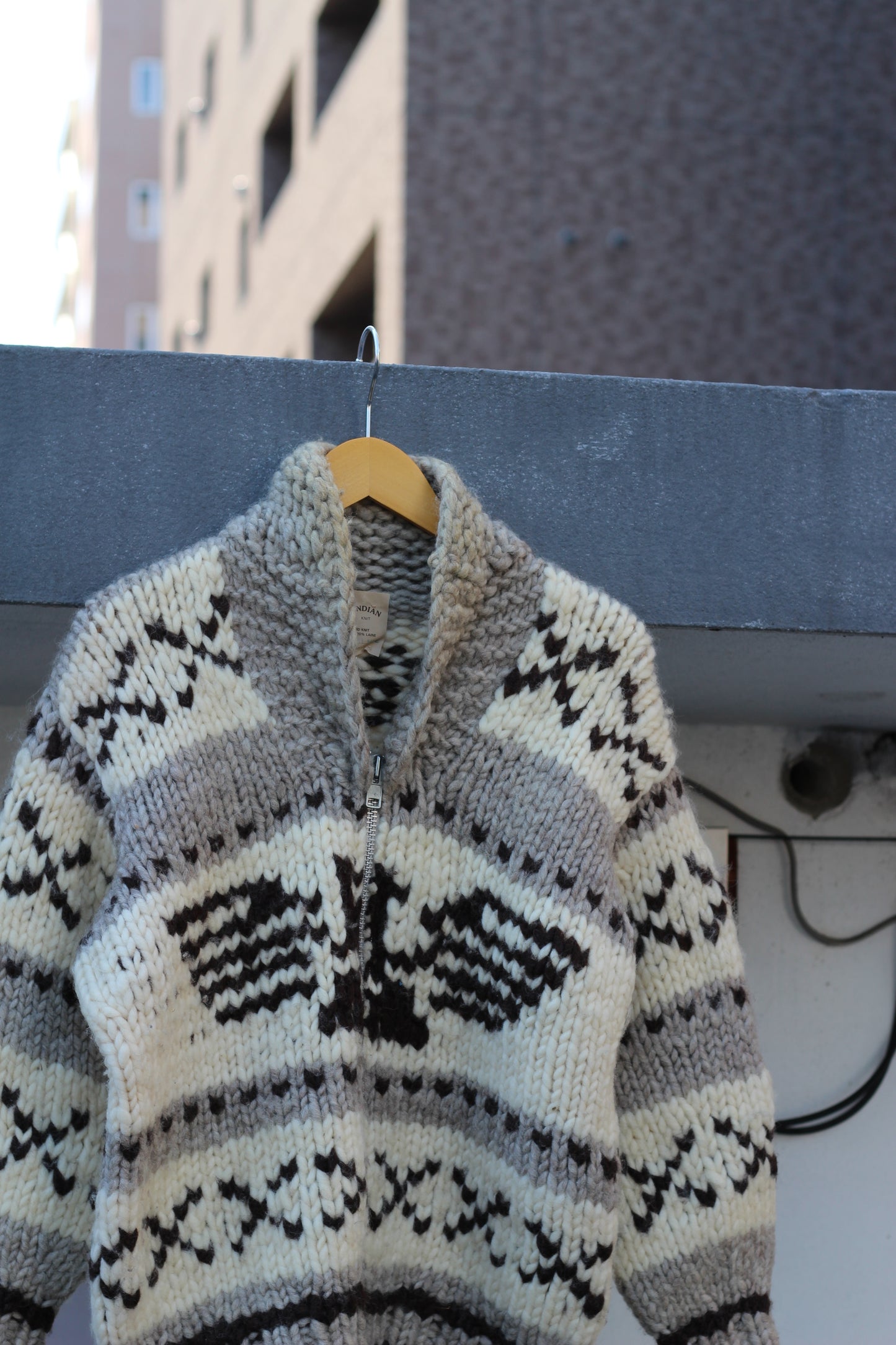Made In Canada Vintage Cowichan Thunderbird Pattern Zip-Up Sweater set x4点
